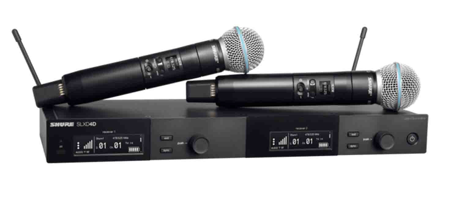 Shure SLXD24D/B58 Dual Wireless System with 2 SLXD2/B58 Handheld Transmitters - Hollywood DJ