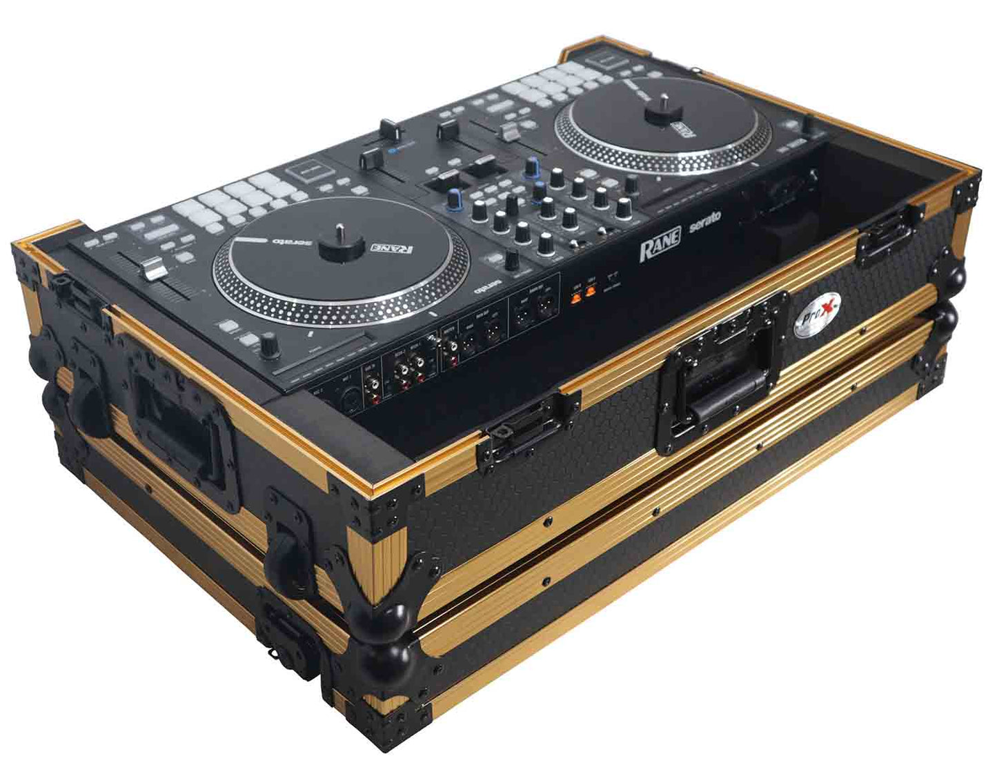 B-Stock: ProX XS-RANEONE W FGLD ATA Flight Style Road Case for RANE ONE DJ Controller with Wheels Limited Edition Gold - Hollywood DJ