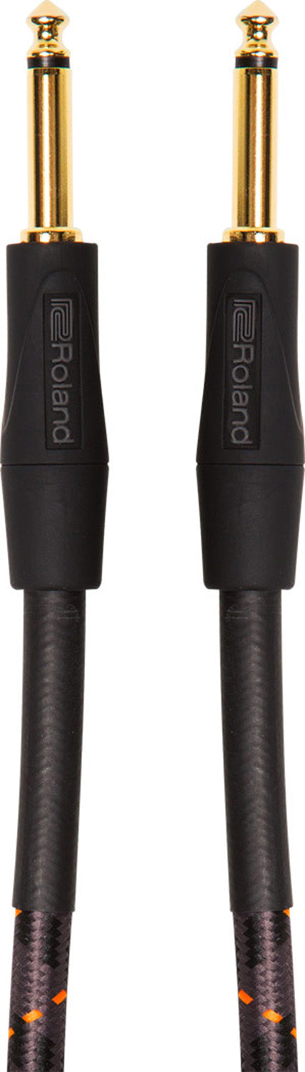 Roland RIC-G10, Gold Series 1/4" Plug to 1/4" Plug Instrument Cable (10') - Hollywood DJ