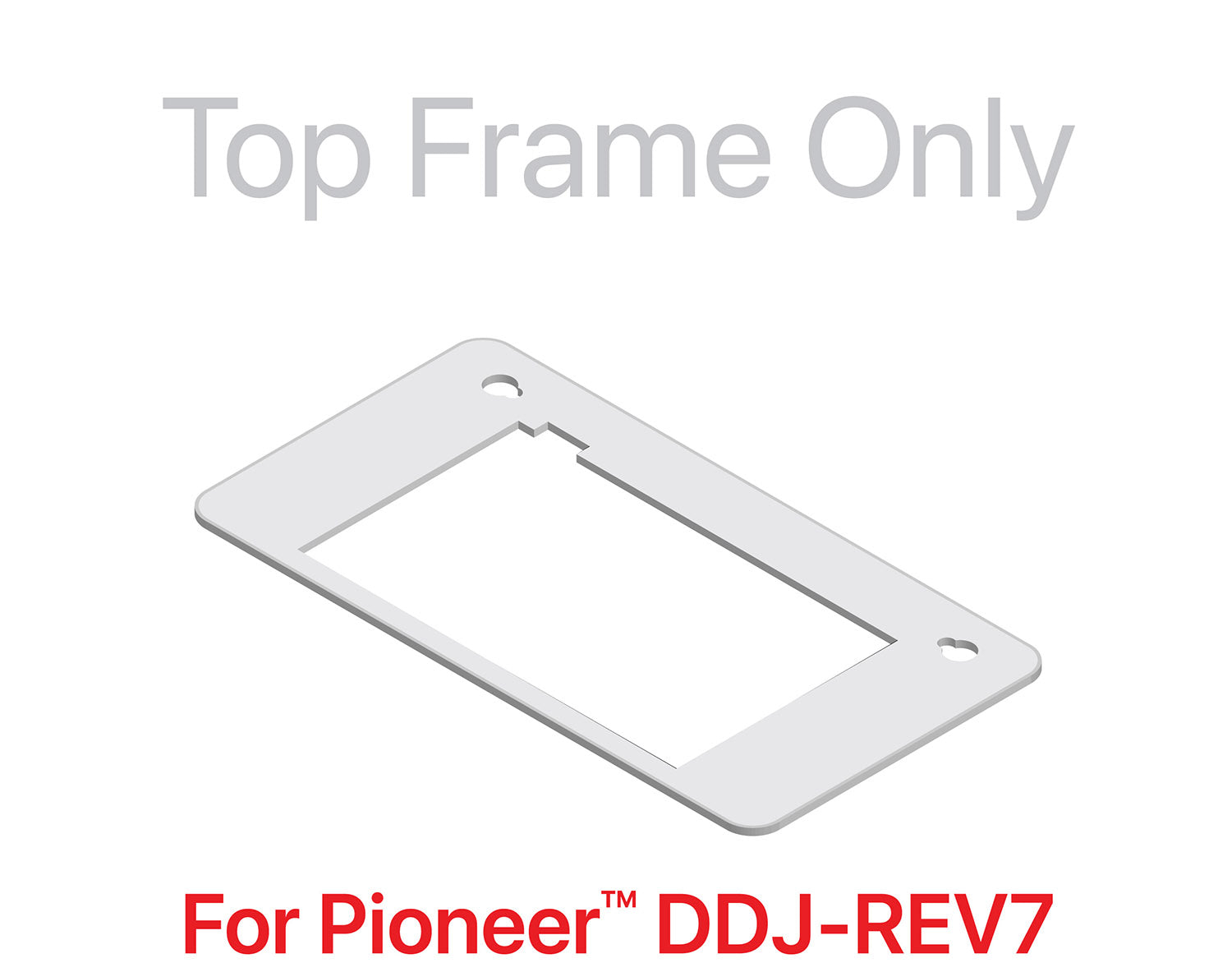 ProX XZF-DJREV7WPLATE Replacement Face Top Plate for Pioneer DDJ-REV7 Control Tower DJ Booth - White Finish - Hollywood DJ
