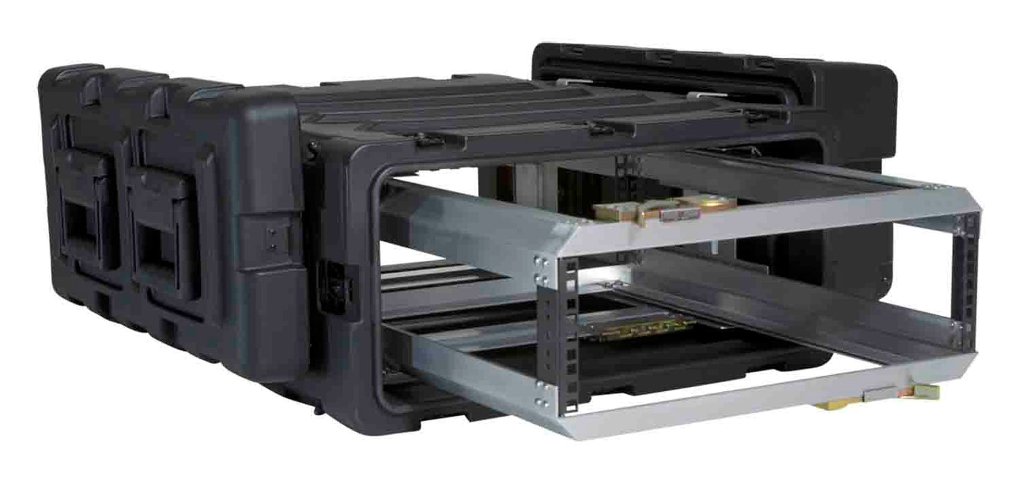 SKB Cases 3RR-3U24-25B, 3U Removable Shock Rack and Transport Case - Hollywood DJ