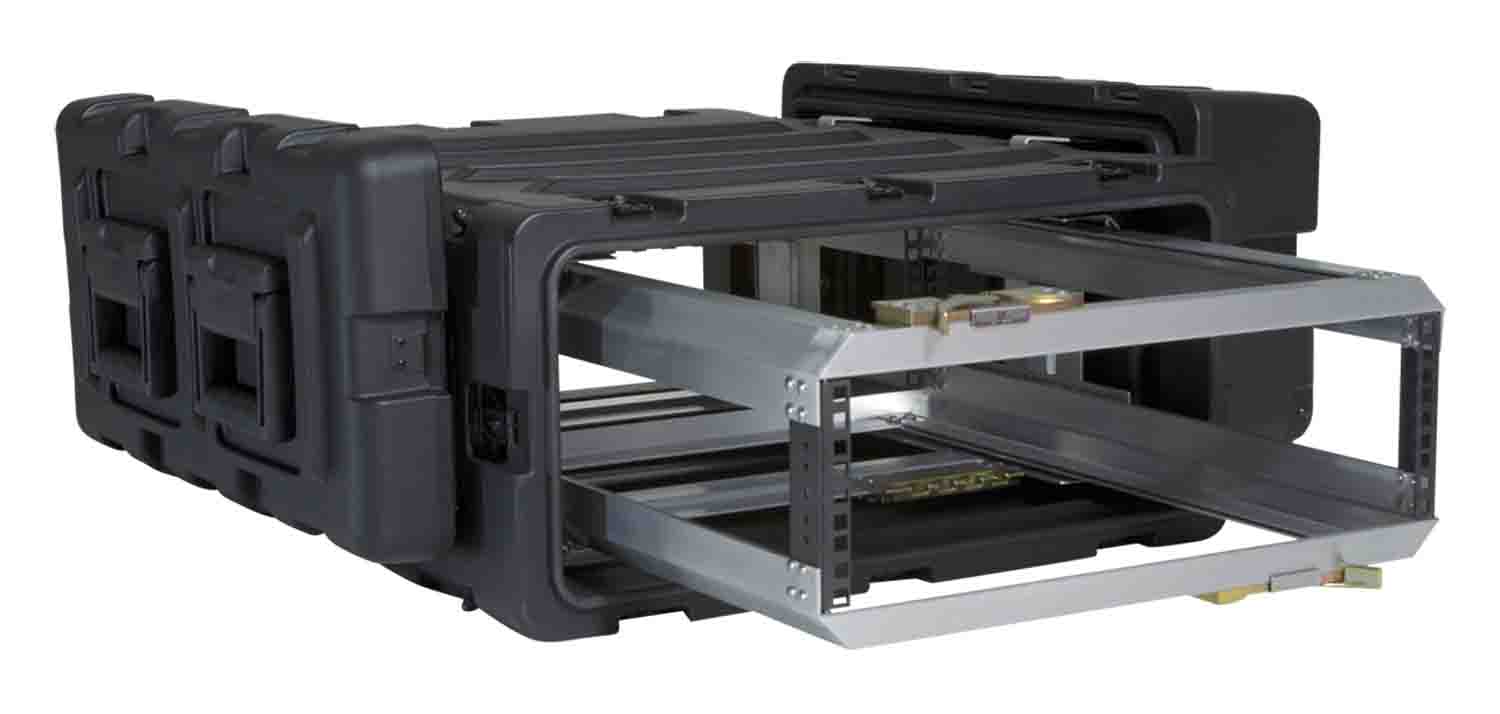 SKB Cases 3RR-3U24-25B, 3U Removable Shock Rack and Transport Case - Hollywood DJ
