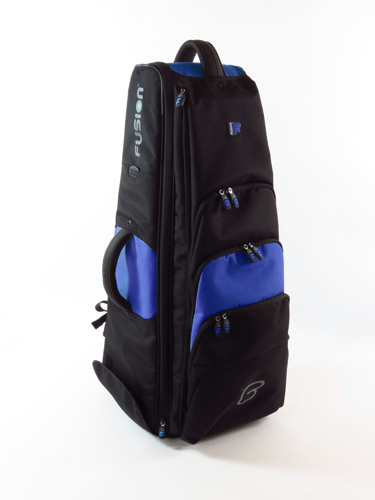 Fusion FB-PB-16-B Premium Series 10.5″ Bass Trombone Gig Bag (Black/Blue) - Hollywood DJ