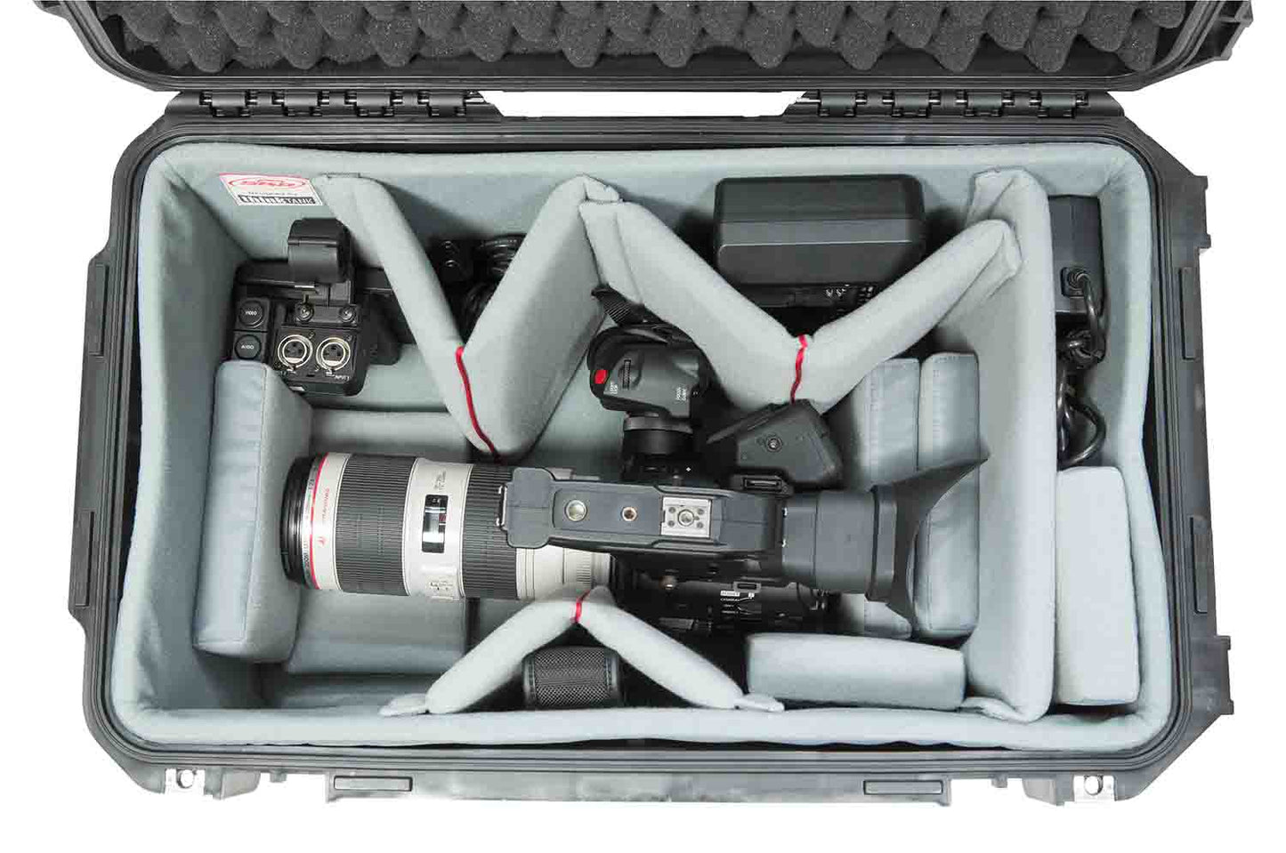 SKB Cases 3i-2213-12DT Case with Think Tank Video Dividers and Lid Foam - Black - Hollywood DJ