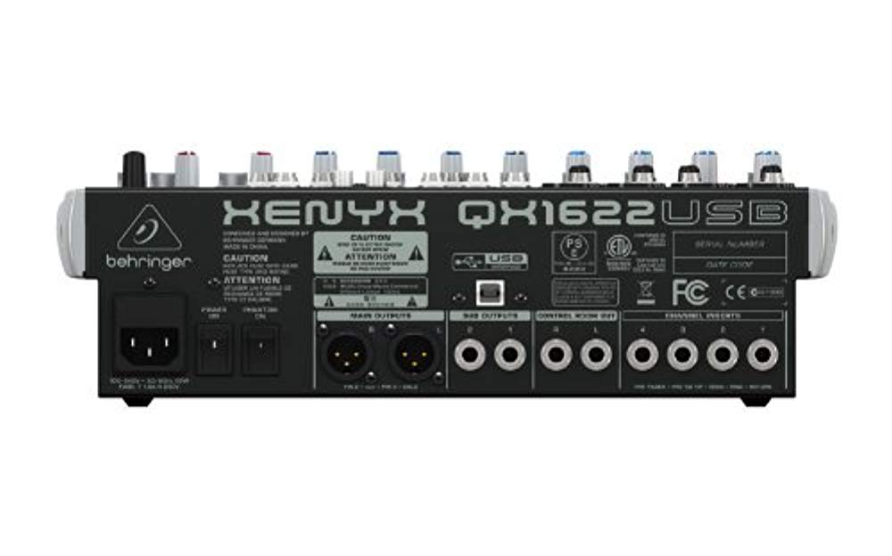 Behringer QX1622USB, 16-Input 2/2-Bus Mixer with USB Audio Interface - Hollywood DJ