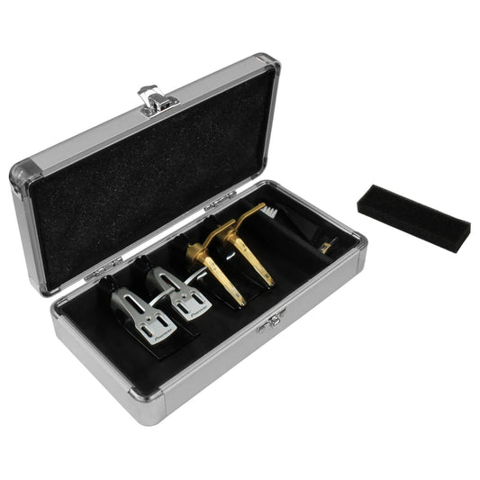 B-Stock: Odyssey KCC4PR2SD KROM Series Silver Diamond PRO2 Case For Four Turntable Needle Cartridges - Hollywood DJ