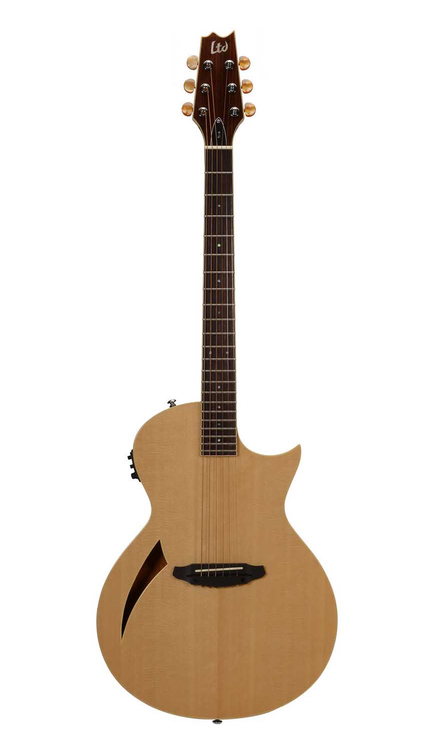 ESP LTD Thinline Series TL-6 Acoustic/Electric Guitar - Natural Gloss - Hollywood DJ