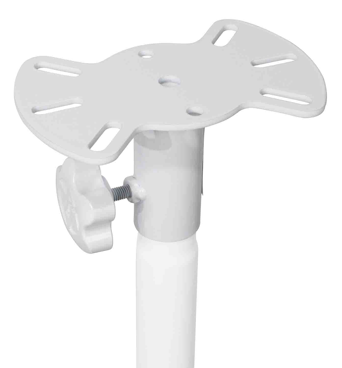 ProX X-SSMPWH, Speaker Stand Mounting Plate for Speakers and Moving Head - White - Hollywood DJ