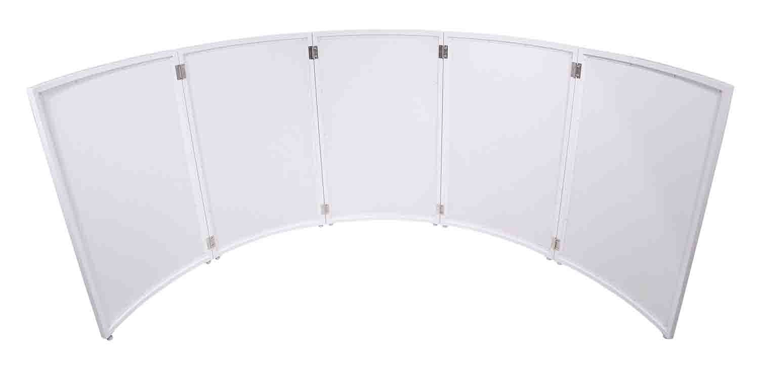 PROX XF-LUNA WH LUNA DJ Facade 5 Panel Circular White Hardware with Black White Scrim Kit - Hollywood DJ