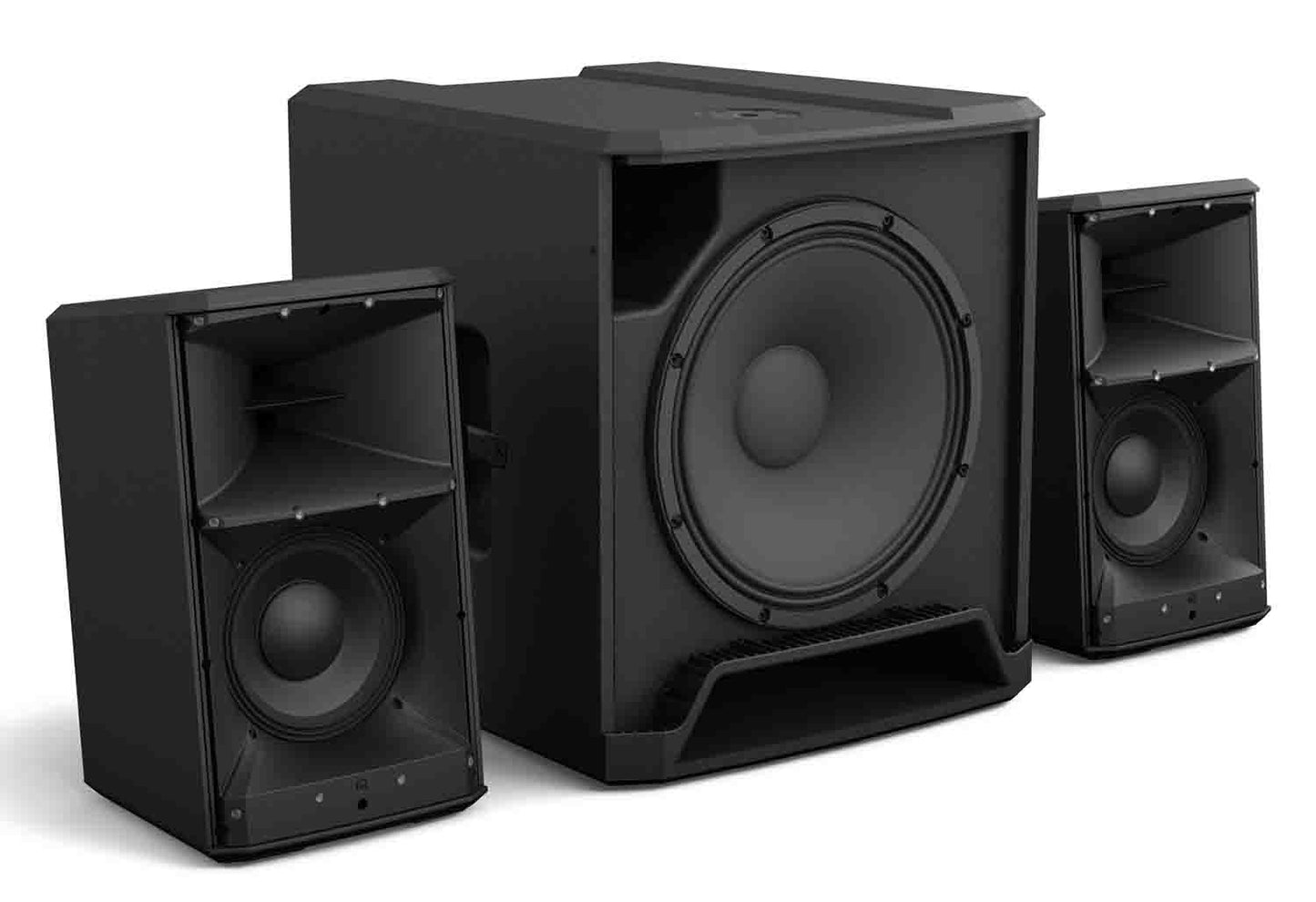 LD Systems DAVE 15 G4X Compact 2.1 Powered PA System with Bluetooth and Mixer - 1000W RMS