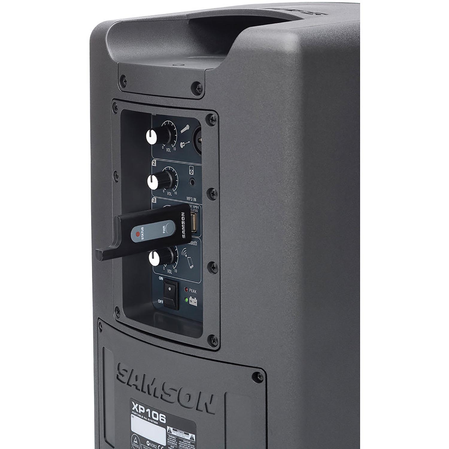 Samson Expedition XP106w Portable PA System with Wireless Handheld Mic System and Bluetooth - Hollywood DJ