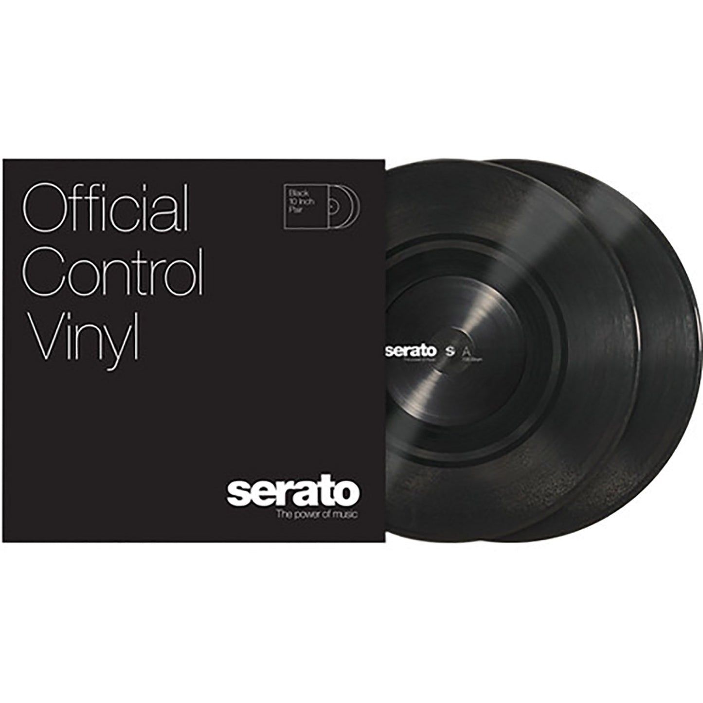 B-Stock: Serato SCV-PS-BLK-7S Pair of 7" Control Vinyl - Black - Hollywood DJ