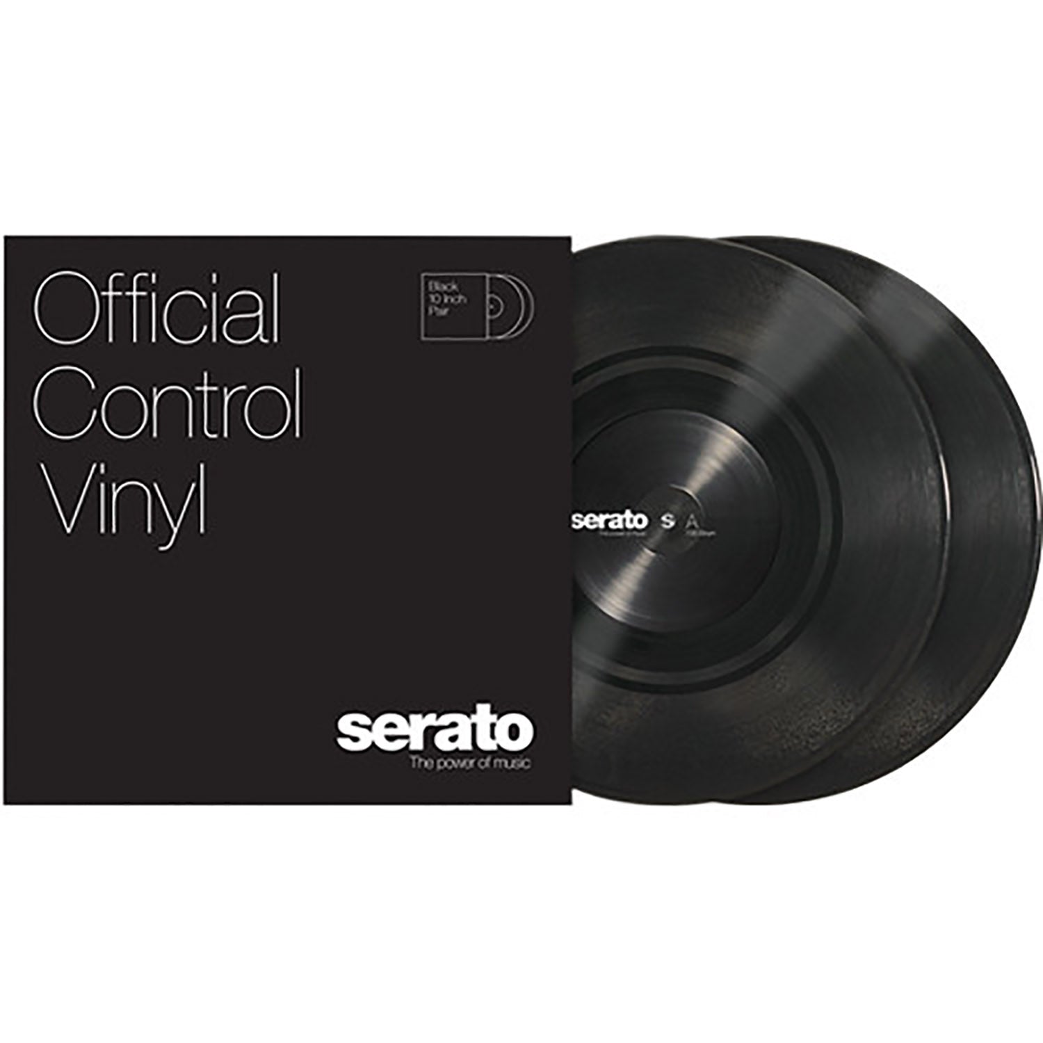 B-Stock: Serato SCV-PS-BLK-7S Pair of 7" Control Vinyl - Black - Hollywood DJ