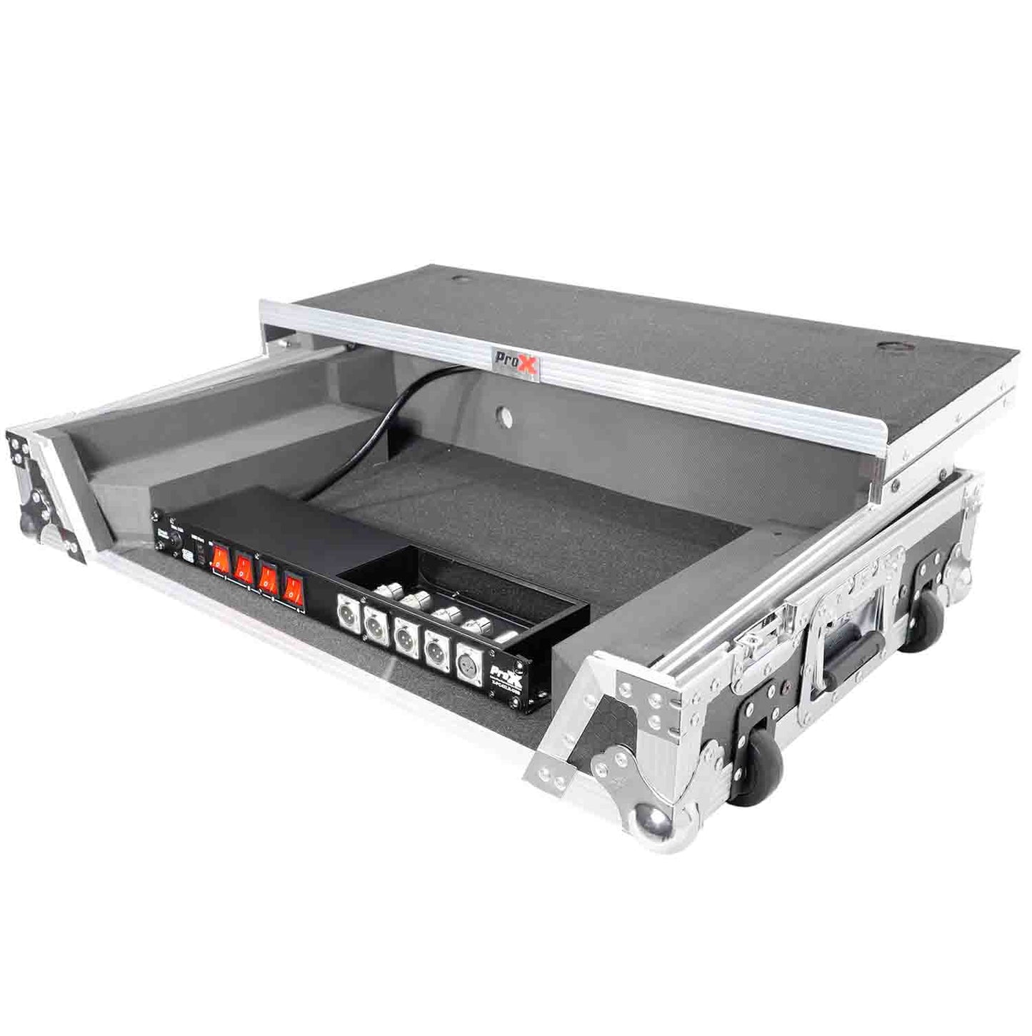 B-Stock: ProX X-PC4XLR-USB 1U 15 Amp Circuit 4CH Switch Panel W-2 USB and 5 Punched Space - Hollywood DJ