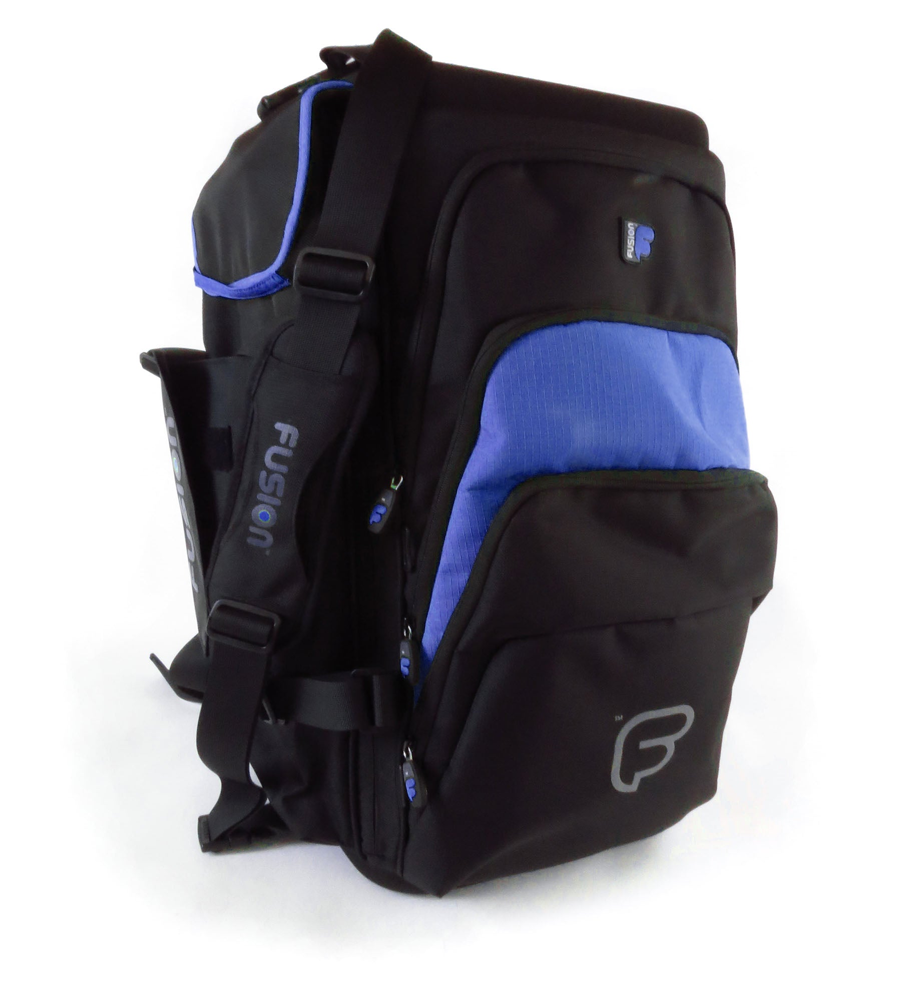Fusion FB-PB-06-B Premium Series Triple Trumpet Gig Bag (Black/Blue) - Hollywood DJ