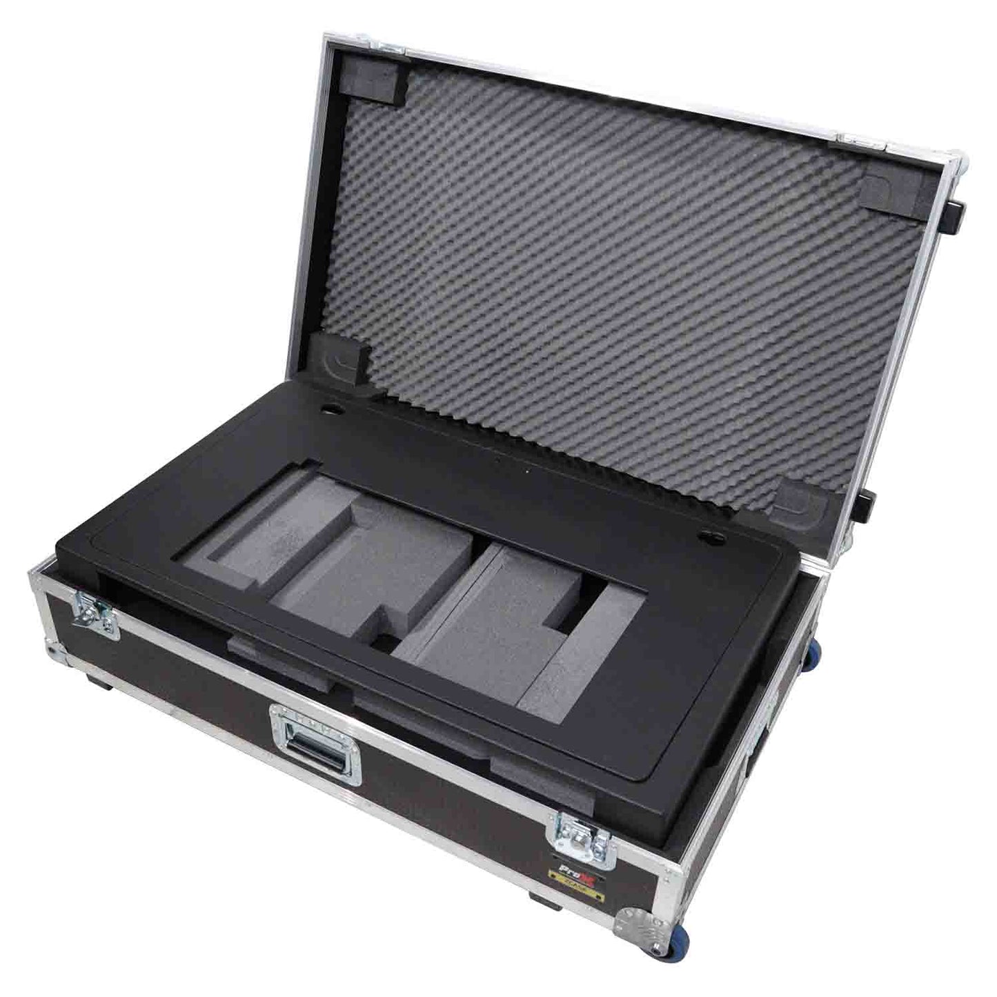 ProX XZF-DJCT BL 2U CASE Control Tower DJ Stand with 2x 1U Rack, Laptop Arm, and Travel Cases for Pioneer XDJ-XZ, DDJ-1000 SRT, RANE One and SX3 - Black - Hollywood DJ