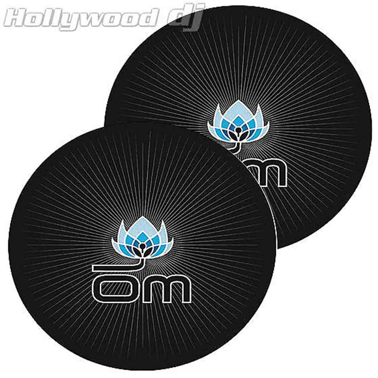 Sicmats DJ Slipmats OM2 RECORDS Technics Turntable Slip Mat Set Scratch Pad - Pair - Hollywood DJ
