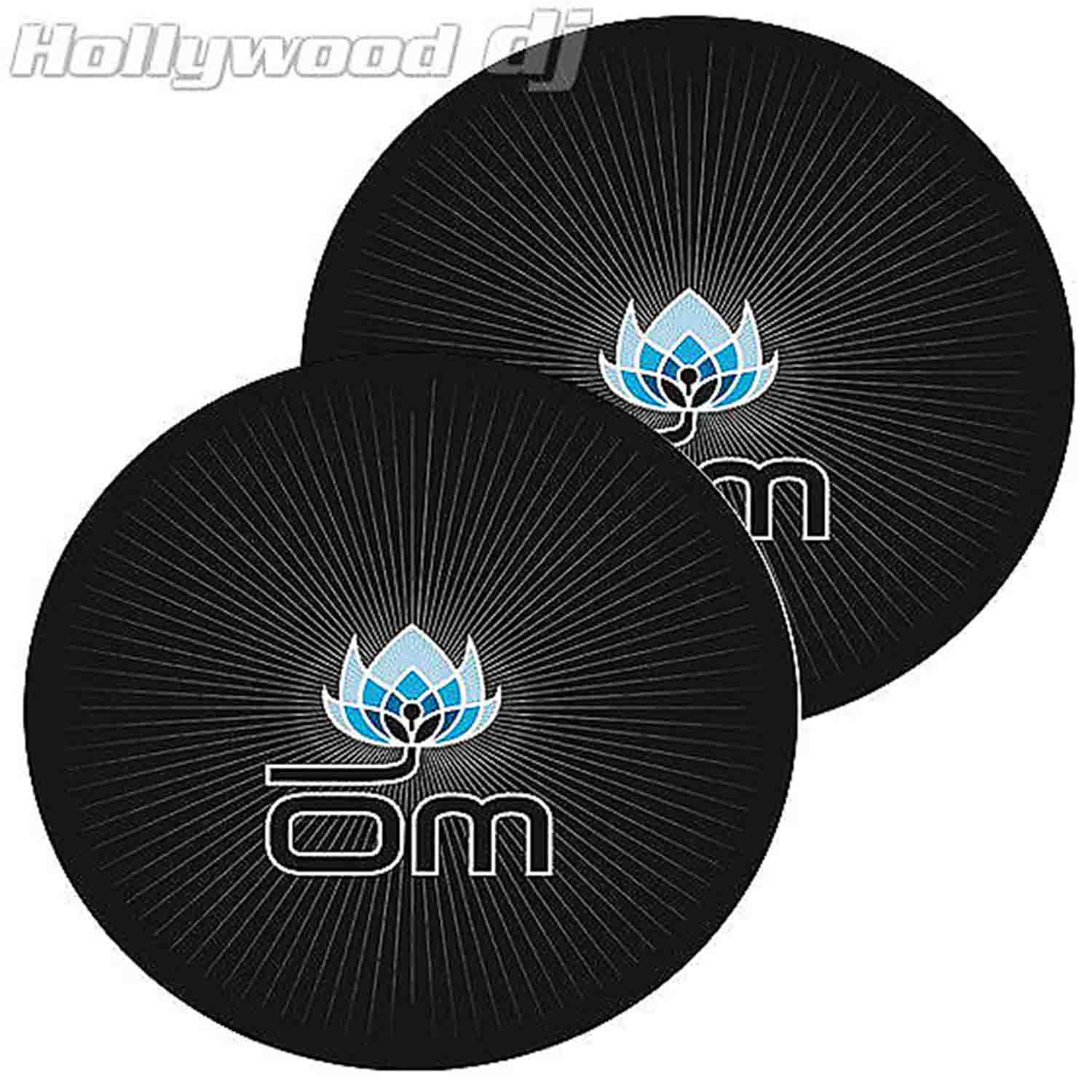 Sicmats DJ Slipmats OM2 RECORDS Technics Turntable Slip Mat Set Scratch Pad - Pair - Hollywood DJ