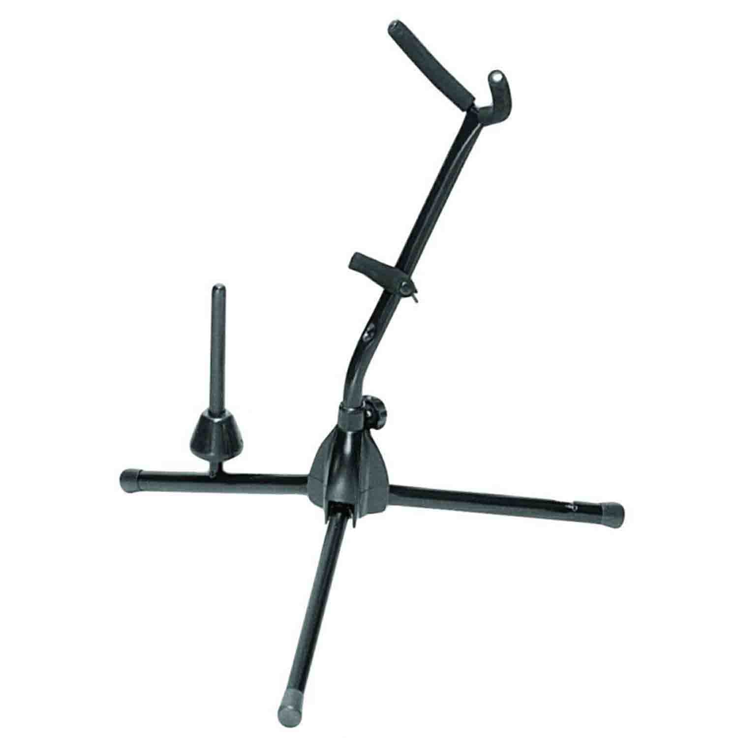 On Stage SXS7101B Alto/Tenor Saxophone Stand with Flute Peg - Hollywood DJ