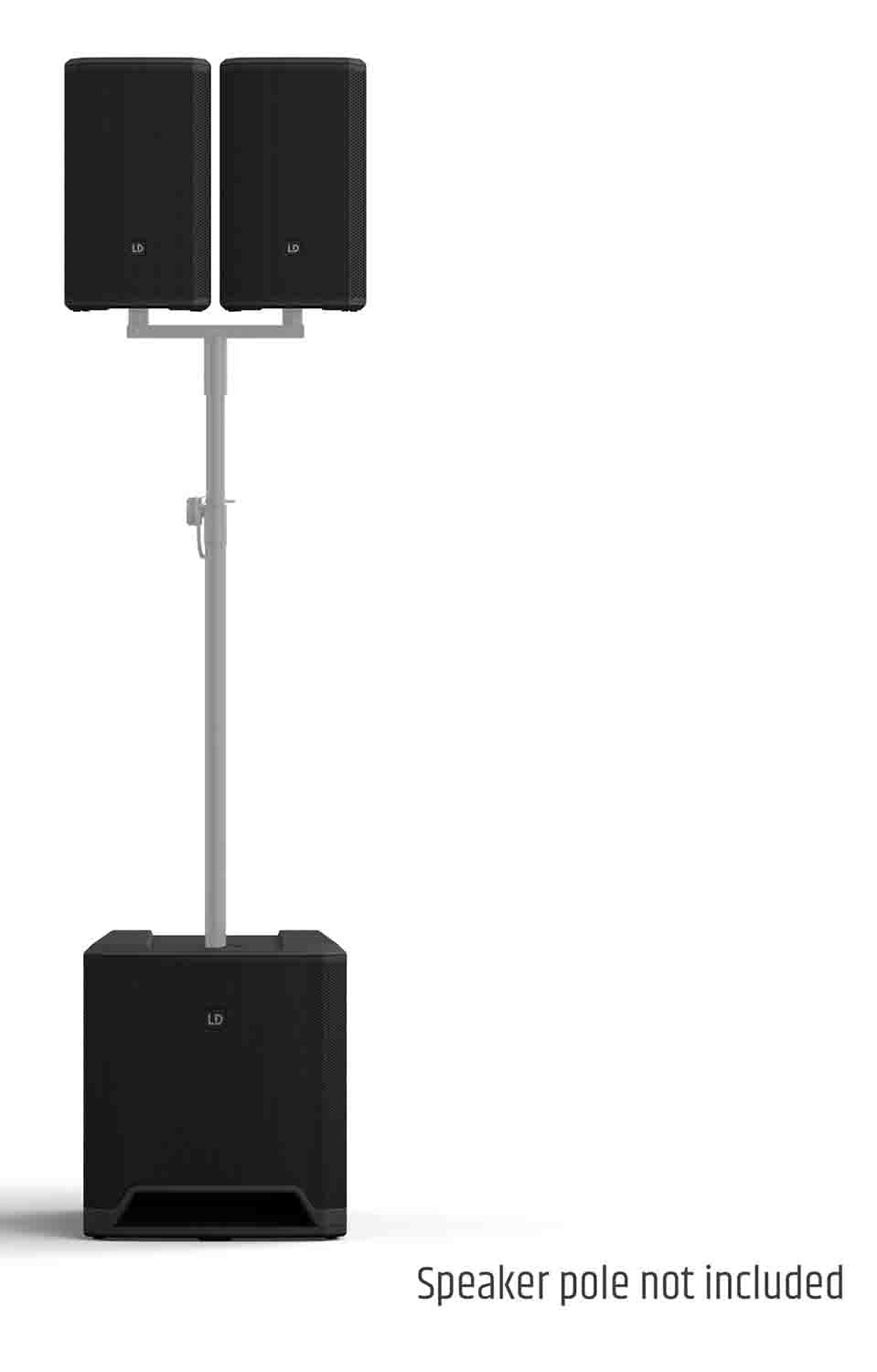 LD Systems DAVE 12 G4X Compact 2.1 Powered PA System with Bluetooth and Mixer - 750W RMS