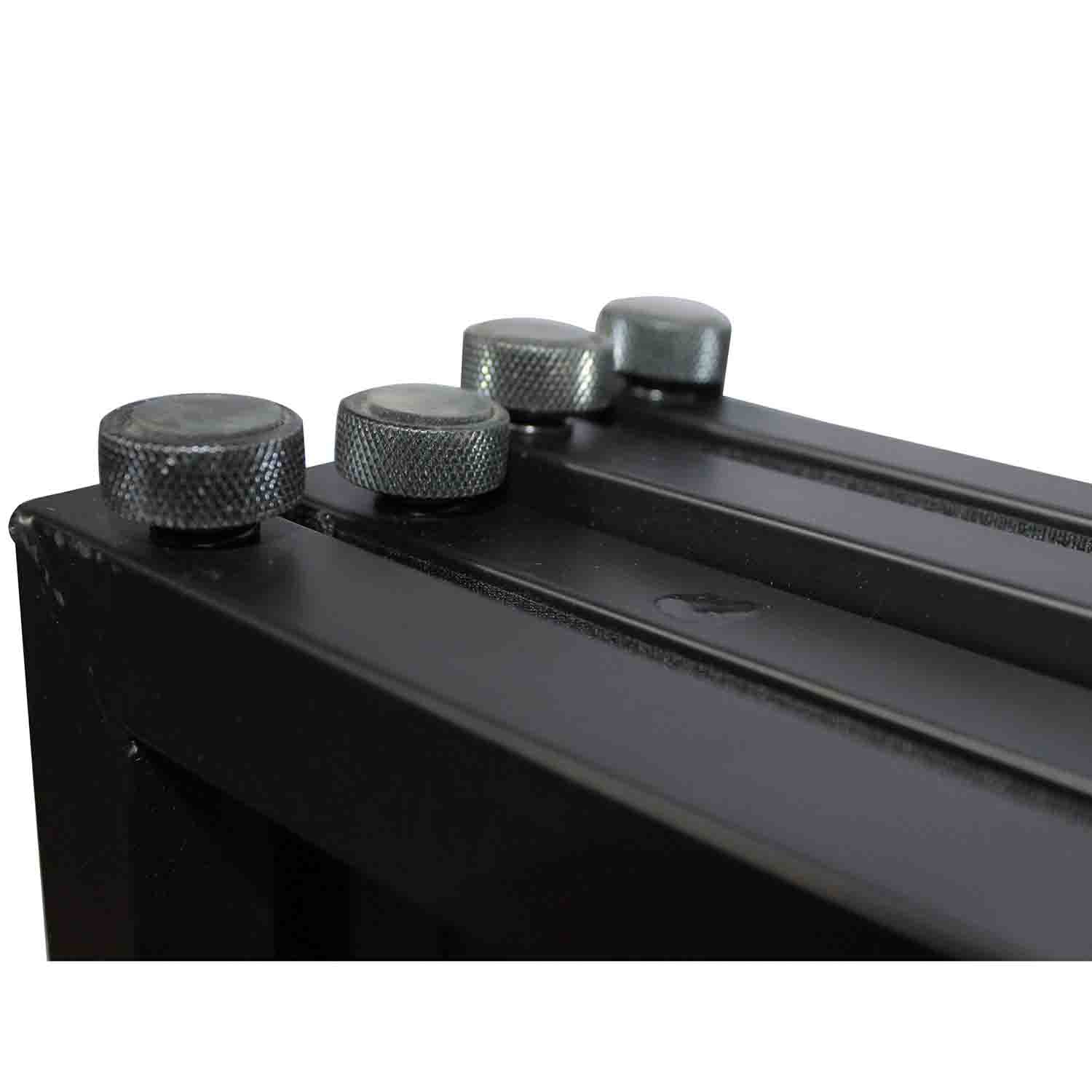 ProX XF-4X3048B MK2 Four Panel DJ Facade Black Collapse and Go Facade Panels with Carry Bag – Black/White Scrims - Hollywood DJ
