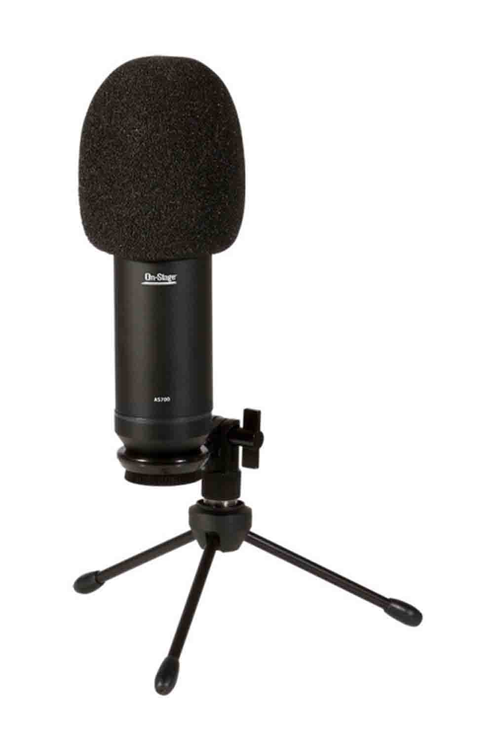 Onstage AS700 USB Microphone - Black - Hollywood DJ