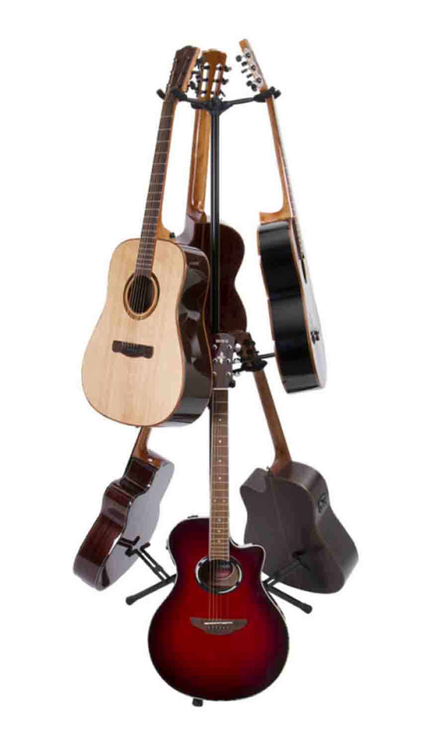 Onstage GS7652B Six-Guitar Stand - Black - Hollywood DJ