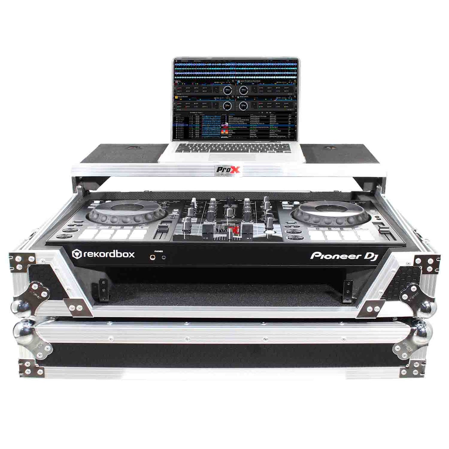 B-Stock: ProX XS-DDJ800 WLT DJ Flight Case For Pioneer DDJ-800 Digital Controller With Sliding Laptop Shelf and Wheels - Hollywood DJ
