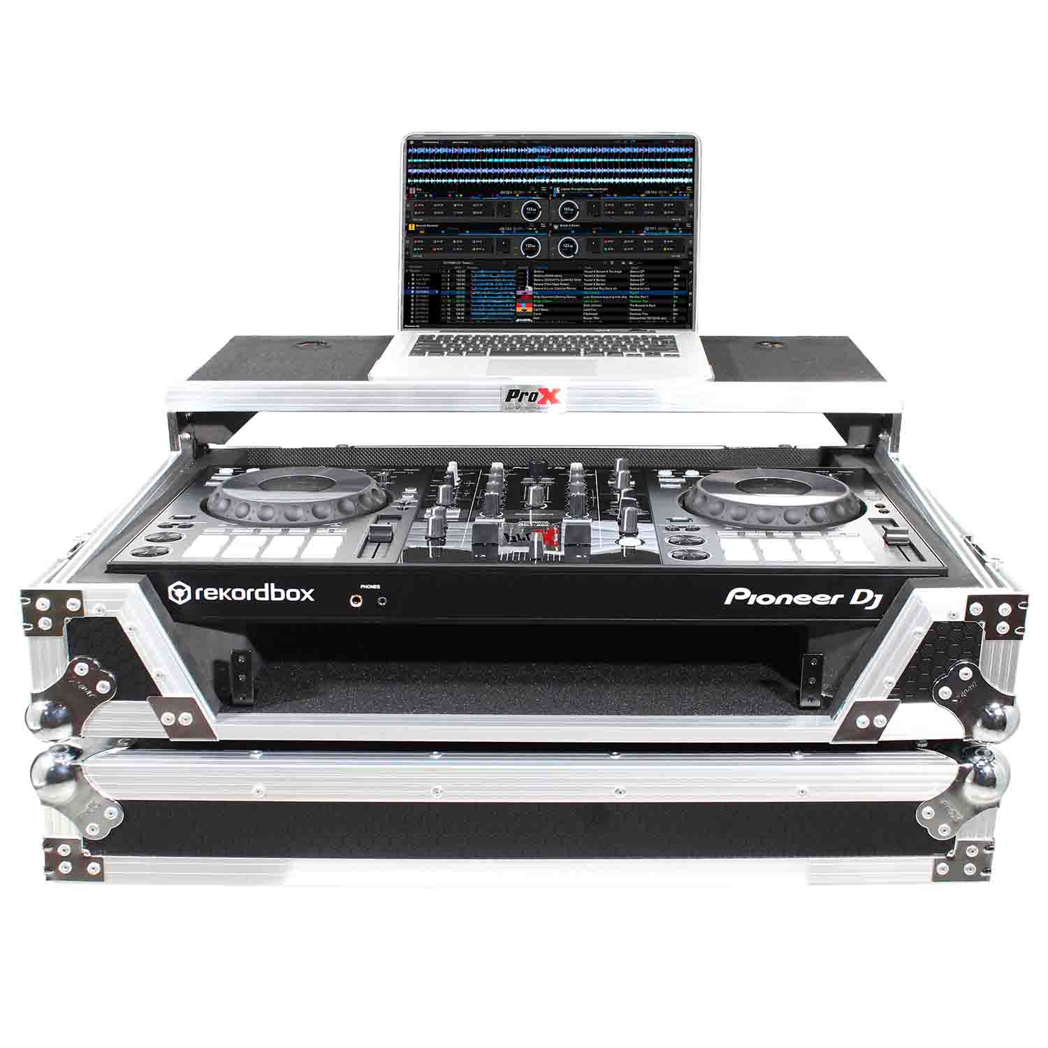 B-Stock: ProX XS-DDJ800 WLT DJ Flight Case For Pioneer DDJ-800 Digital Controller With Sliding Laptop Shelf and Wheels - Hollywood DJ