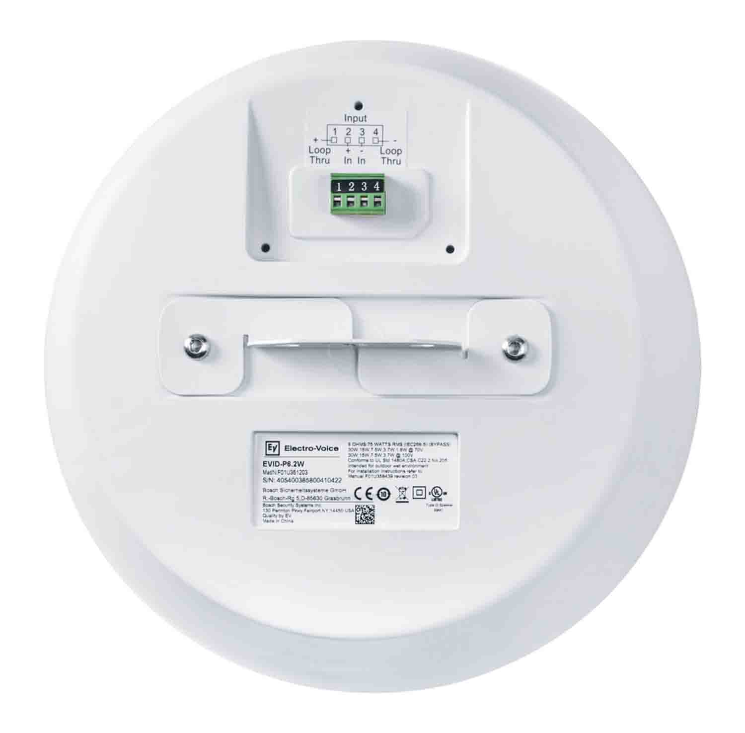 Electro-Voice EVID-P6.2W, 6.5" Pendant-Mount Speaker (White) - Hollywood DJ
