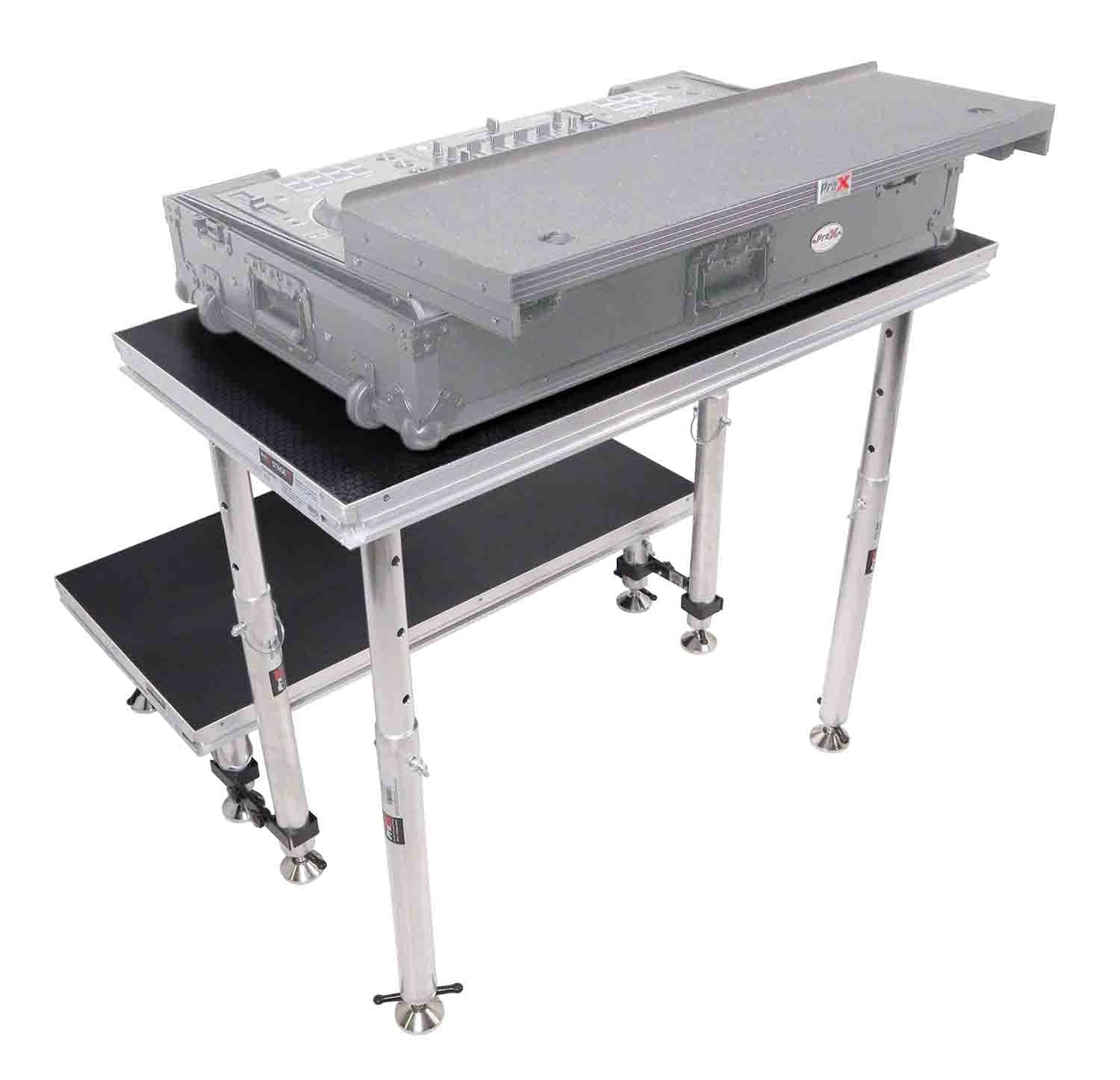 ProX XSQ-2X4 MK2 StageQ MK2 2ft X 4ft Heavy Duty Platform with 28 to 48 Inch Height Legs - Hollywood DJ