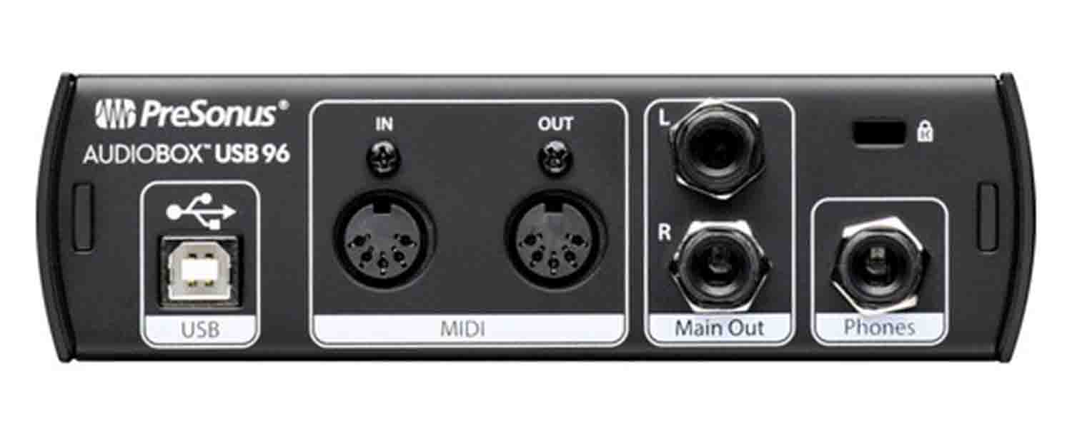 PreSonus AudioBox USB 96 Desktop 2x2 USB Audio/MIDI Interface - 25th Anniversary Black - Hollywood DJ