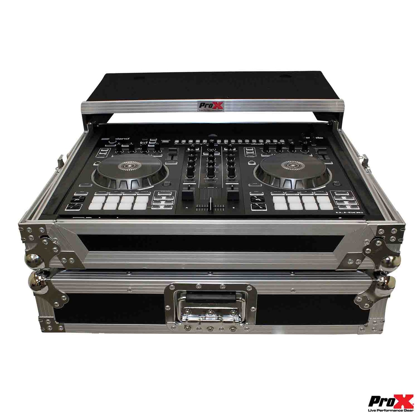 ProX XS-DJ505LT DJ Flight Case for Roland DJ-505 With Sliding Laptop Shelf - Hollywood DJ