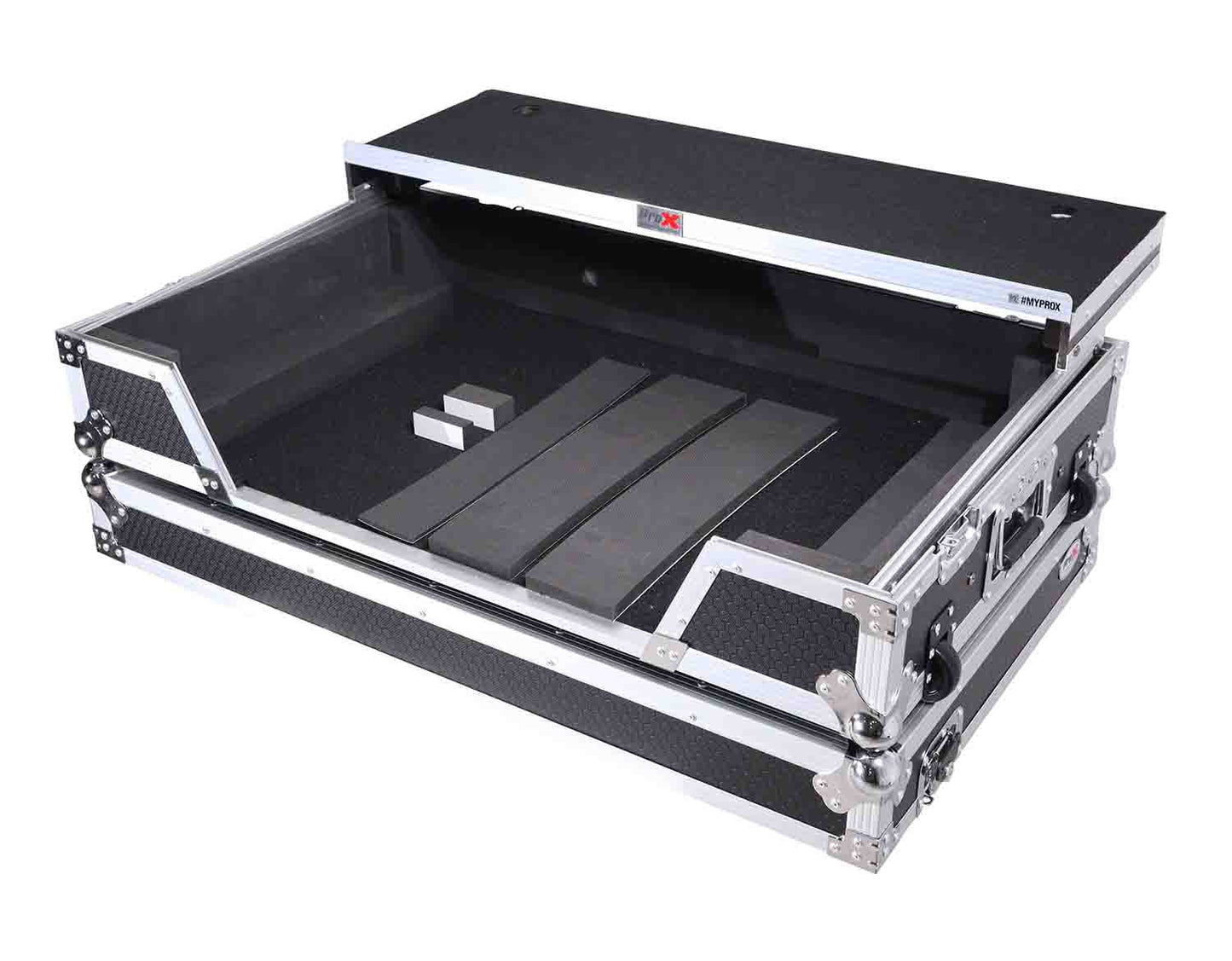 ProX XS-XDJXZ SZ WLT, Flight Case for Pioneer XDJ-XZ and DDJ-SZ2 Digital Controller with Laptop Shelf and Wheels - Hollywood DJ
