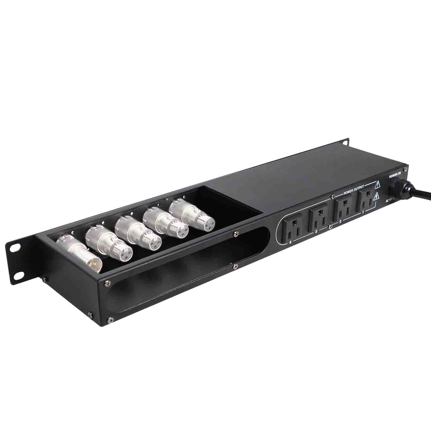B-Stock: ProX X-PC4XLR-USB 1U 15 Amp Circuit 4CH Switch Panel W-2 USB and 5 Punched Space - Hollywood DJ