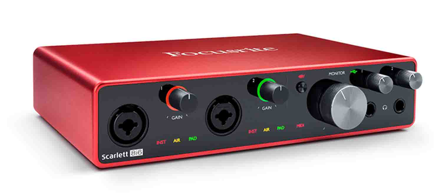 Focusrite Scarlett 8i6 3rd Gen 8x6 USB Audio/MIDI Interface - Hollywood DJ