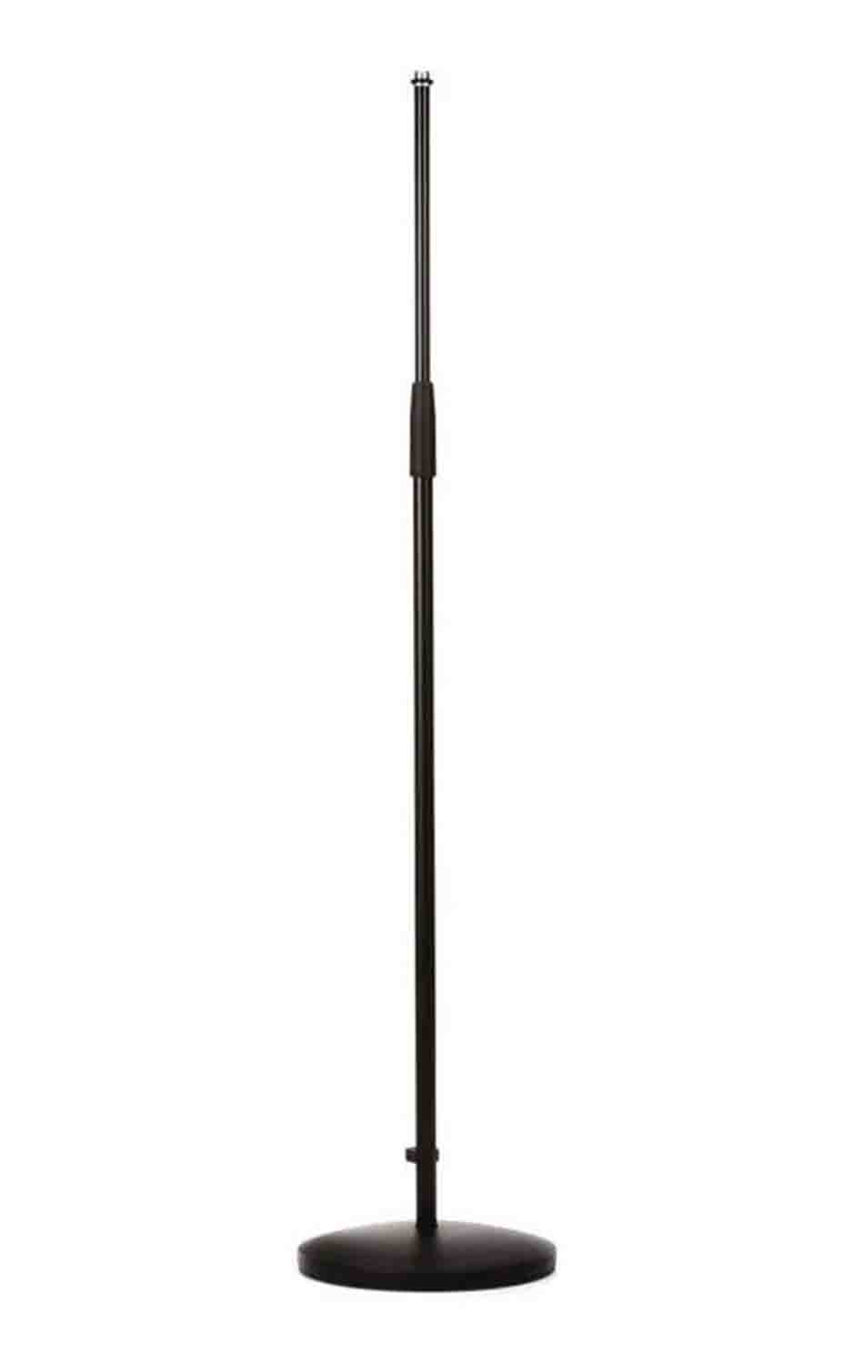K&M 26010.500.55 Round-base Adjustable Microphone Stand - Black - Hollywood DJ