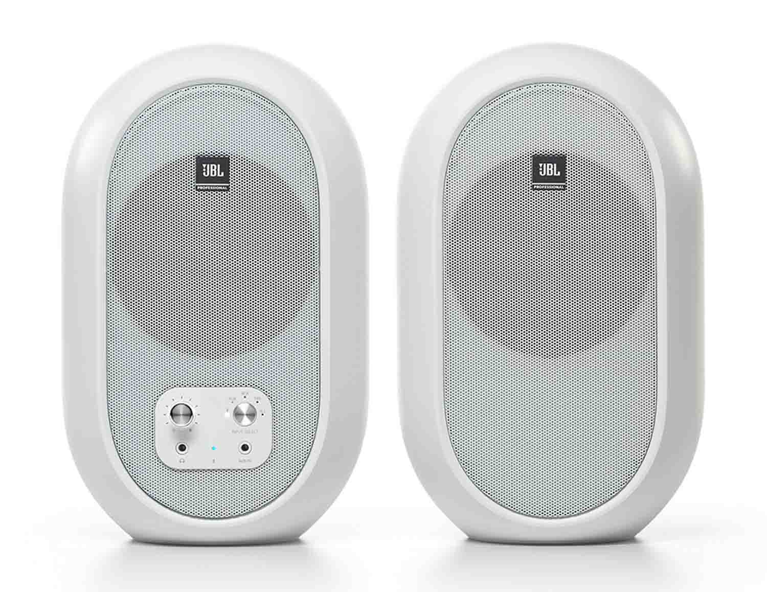 JBL 104-BT Compact Desktop Reference Monitors with Bluetooth - White Pair - Hollywood DJ