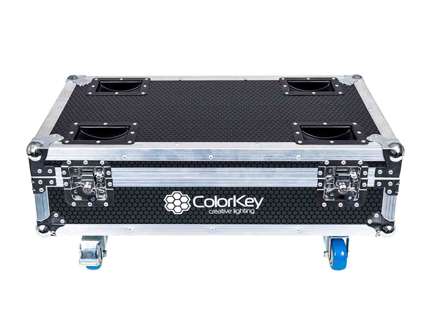 Colorkey CKW-6028-KIT, Mobilepar Mini Hex 4 8-Pack Bundle with Charging Road Case - Hollywood DJ