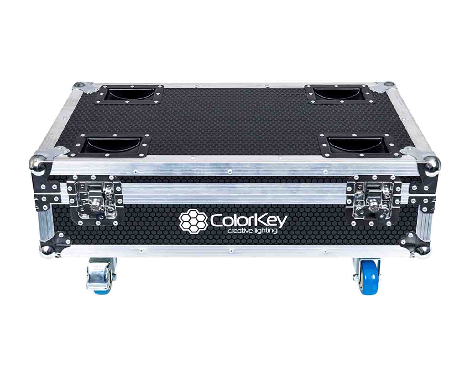 Colorkey CKW-6028-KIT, Mobilepar Mini Hex 4 8-Pack Bundle with Charging Road Case - Hollywood DJ