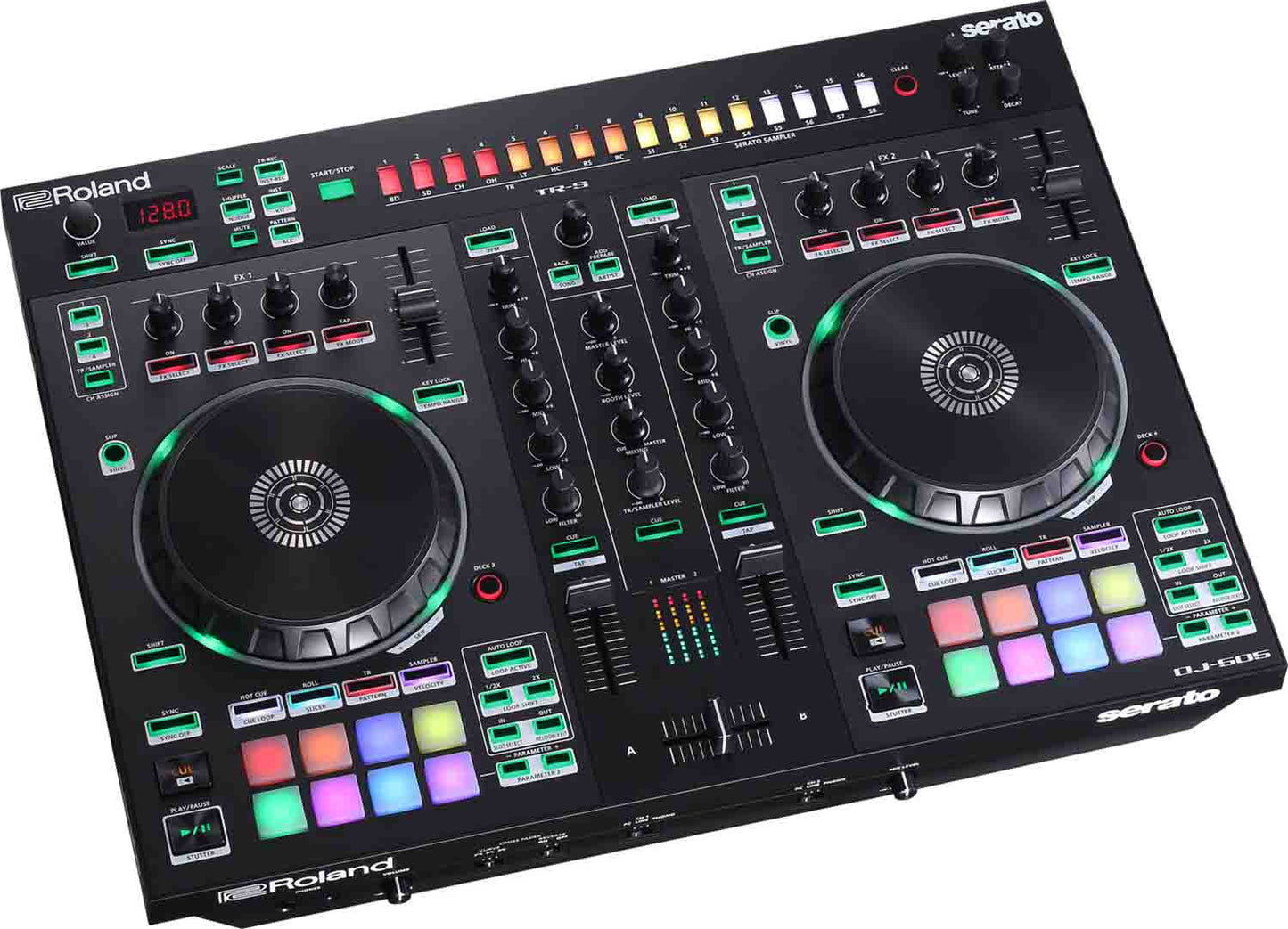 Roland DJ-505, 2-Deck Serato DJ Controller with Drum Machine - Hollywood DJ