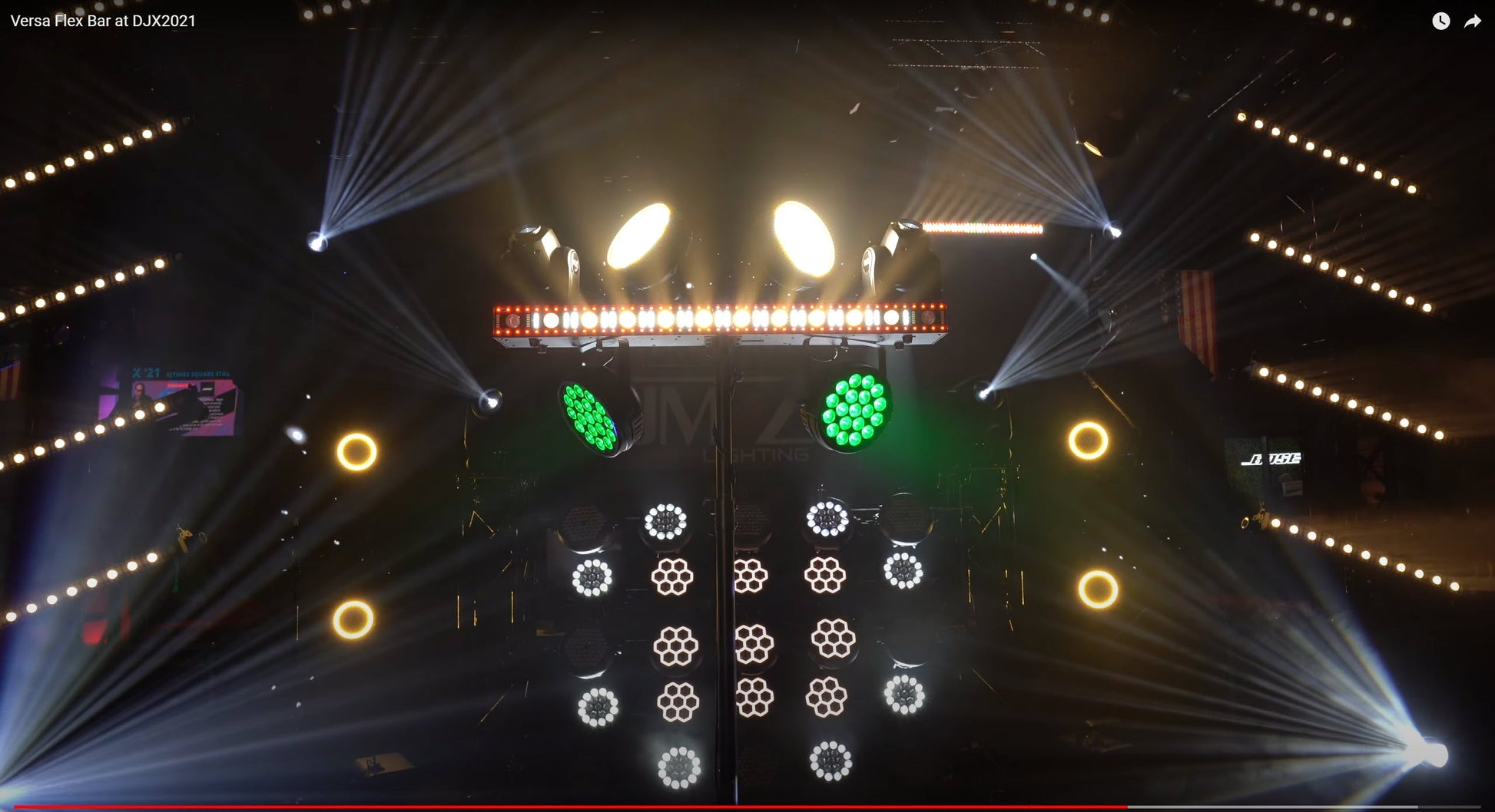 JMAZ JZ2008 Versa Flex Bar All-In-One Lighting System with 2 Movers and FX Bar - Hollywood DJ