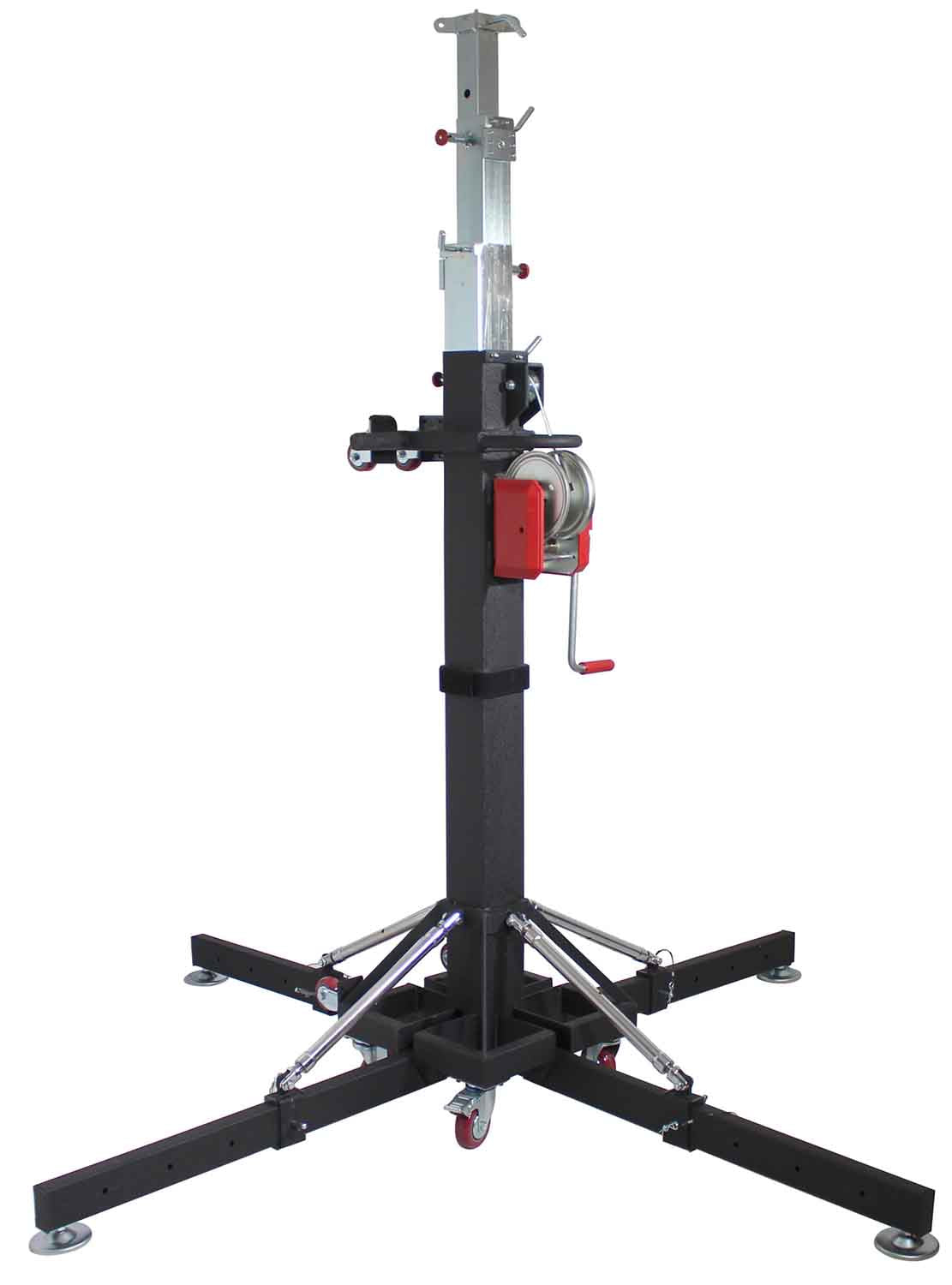 ProX XT-CRANK18FT-500 Lighting Heavy-Duty Crank Truss Stand 500 Lbs Capacity with Outriggers Center Load18'Includes T-Adapter Truss Mount - 18 Feet - Hollywood DJ
