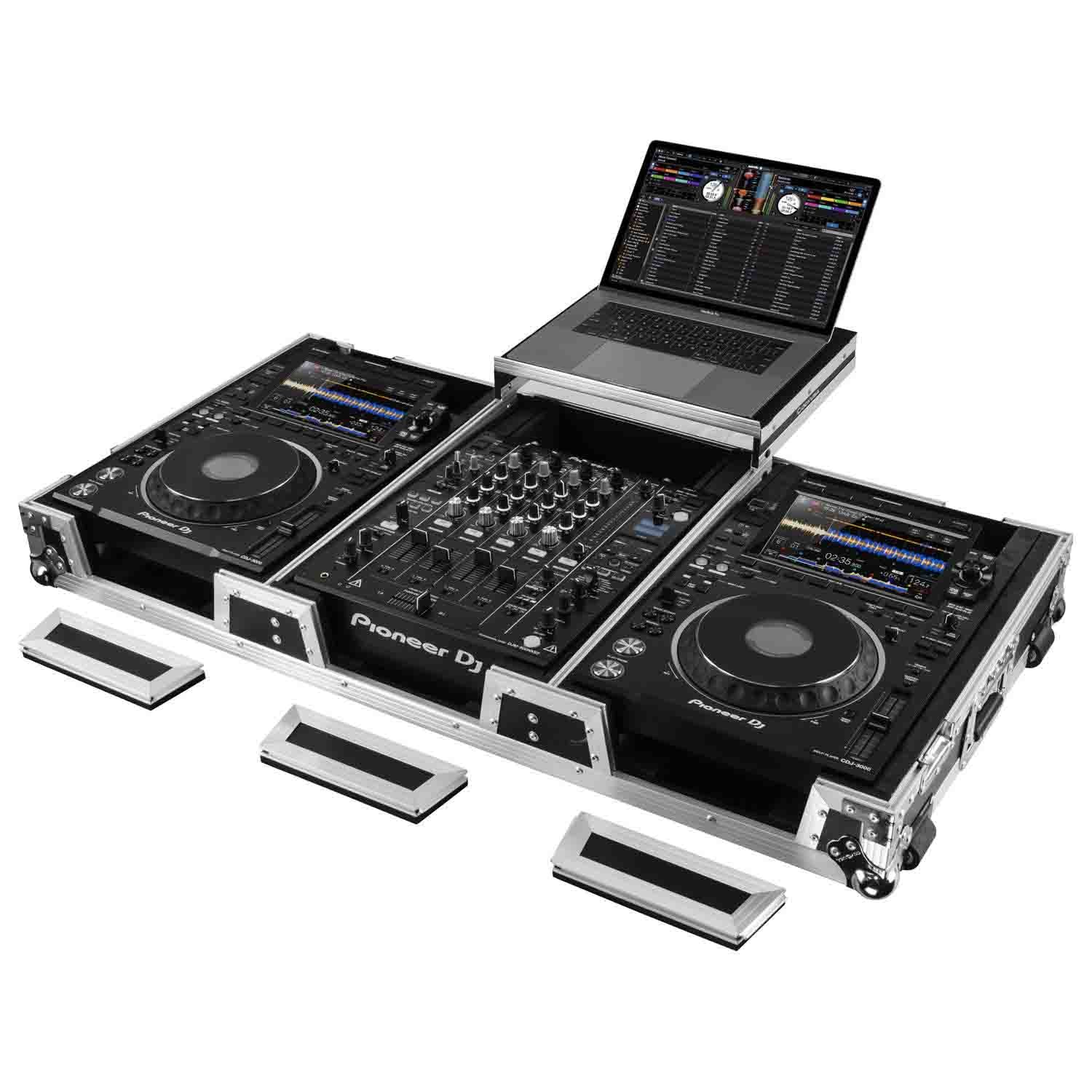 Open Box: Odyssey FZGS12CDJWXD2 Extra Deep DJ Coffin Case for 12″ Format DJ Mixer and Two Media Players with Glide Platform - Hollywood DJ