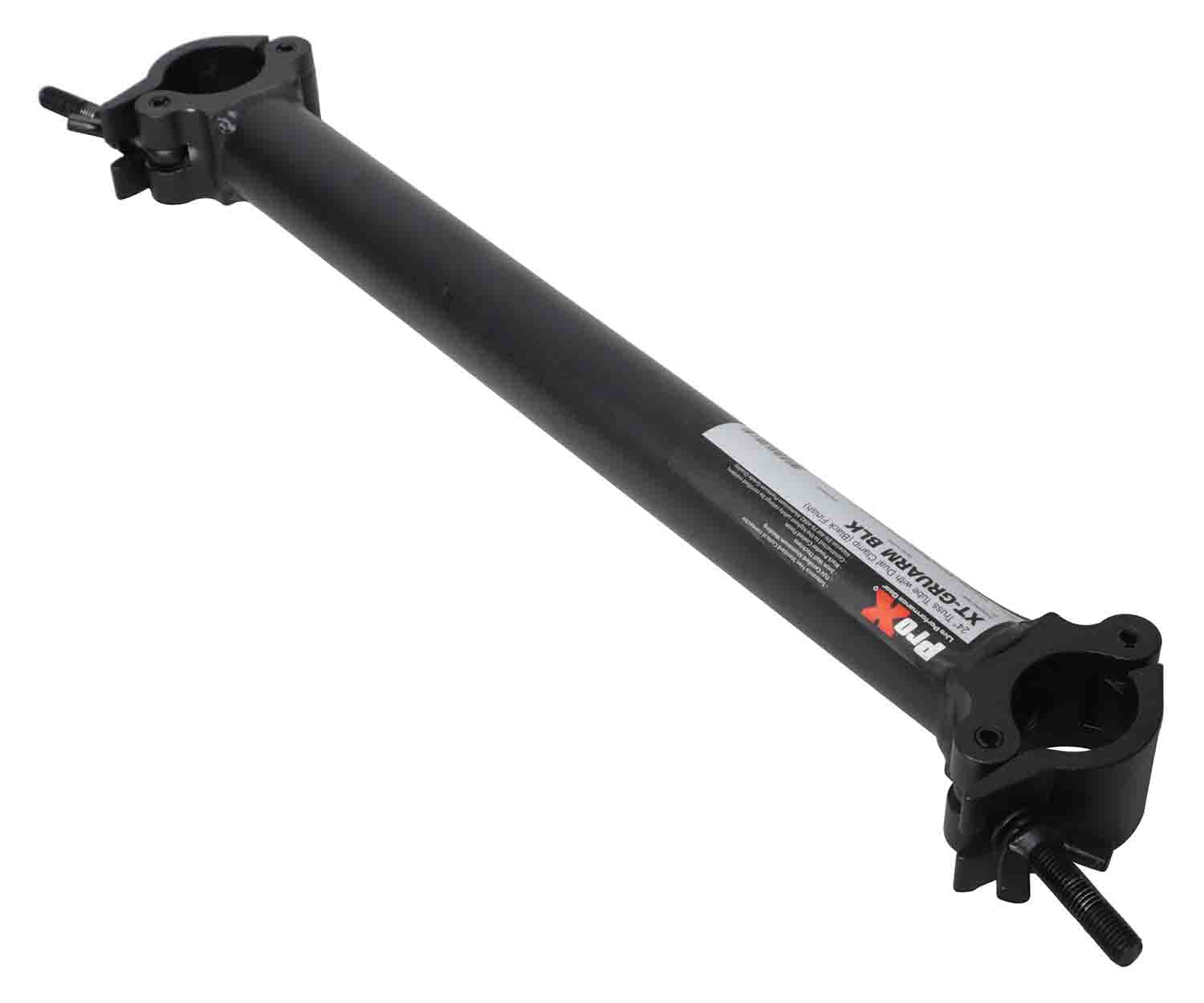 PROX XT-BTS BX4-G8 24 Inch Truss Tube with Dual Clamp for ProX XT-GRU Rapid Grid Modular System - Black - Hollywood DJ