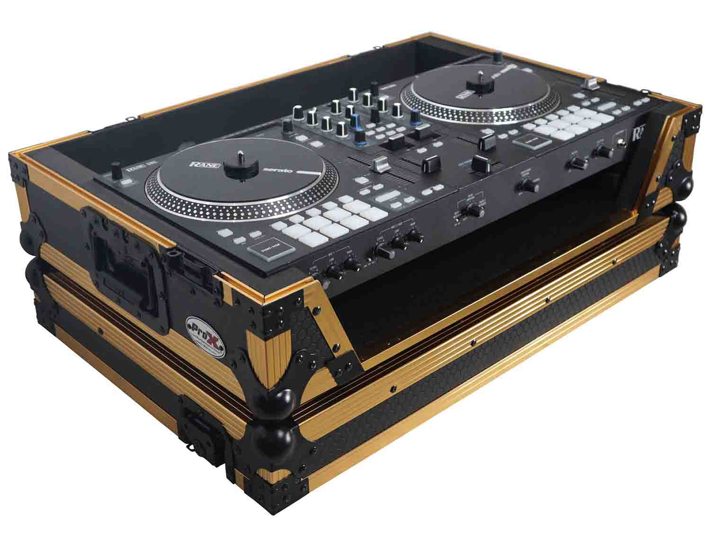 B-Stock: ProX XS-RANEONE W FGLD ATA Flight Style Road Case for RANE ONE DJ Controller with Wheels Limited Edition Gold - Hollywood DJ