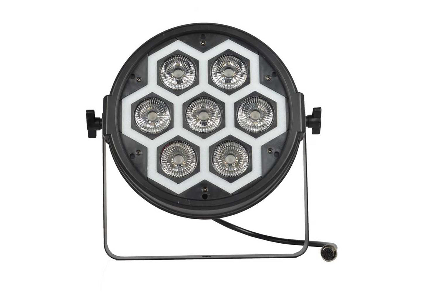 JMAZ Versa Flex Par TRON7, 7 x 10-Watt (RGBW) LEDs and 60 x 0.2 Watt RGB LEDs - Pair - Hollywood DJ