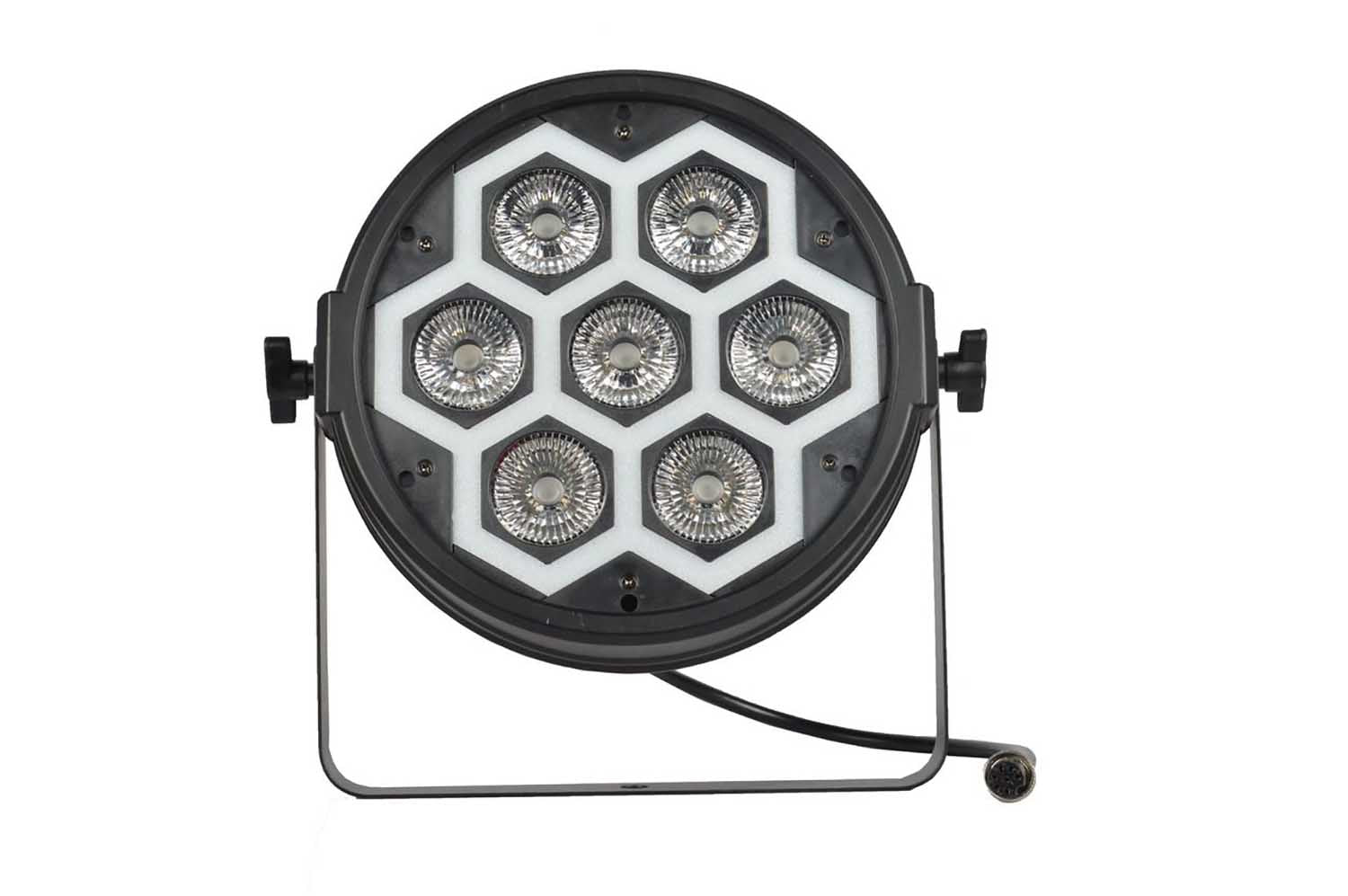 JMAZ Versa Flex Par TRON7, 7 x 10-Watt (RGBW) LEDs and 60 x 0.2 Watt RGB LEDs - Pair - Hollywood DJ