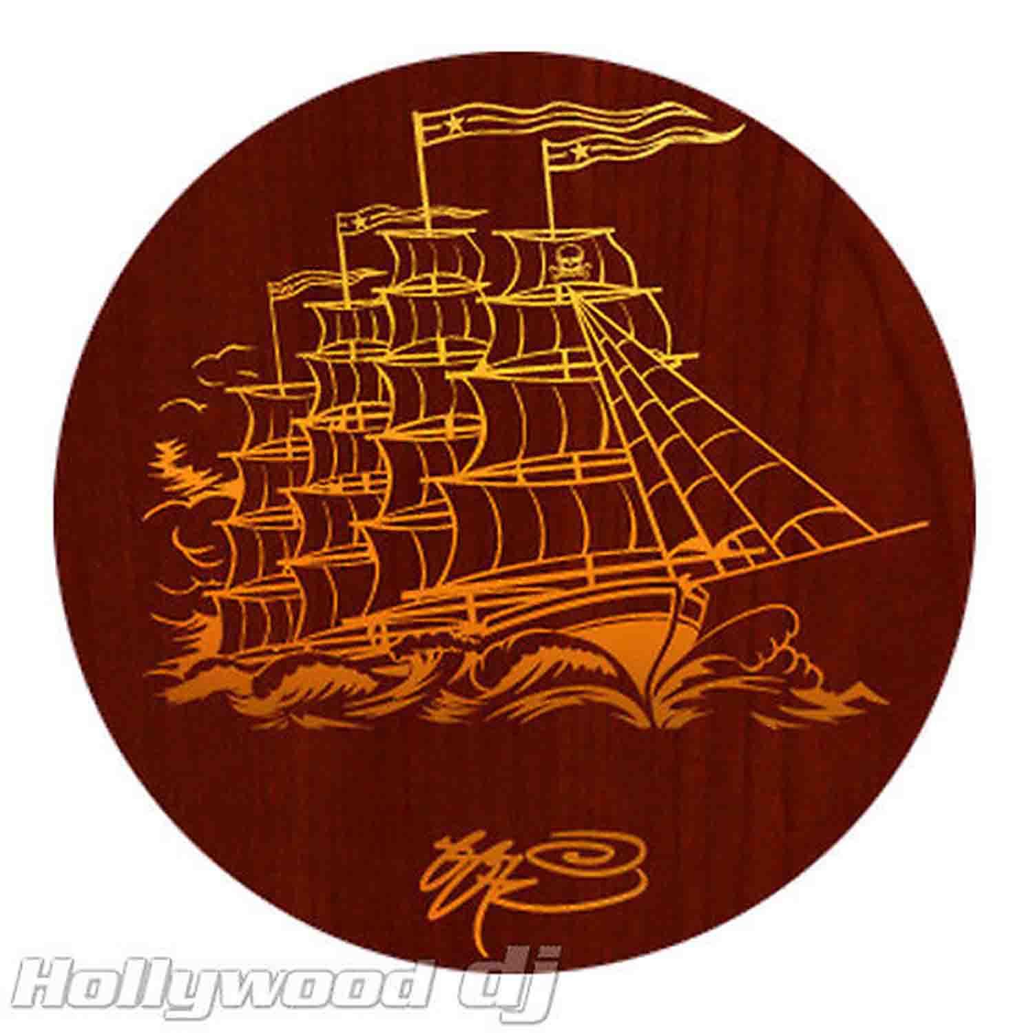 Sicmats DJ Turntable Slipmats 'WOODEN SHIP' By SSUR Sic Mats Slip Mats Rare - Pair - Hollywood DJ