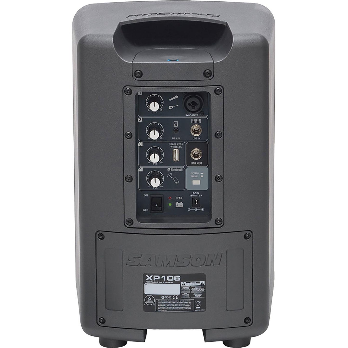 Samson Expedition XP106w Portable PA System with Wireless Handheld Mic System and Bluetooth - Hollywood DJ